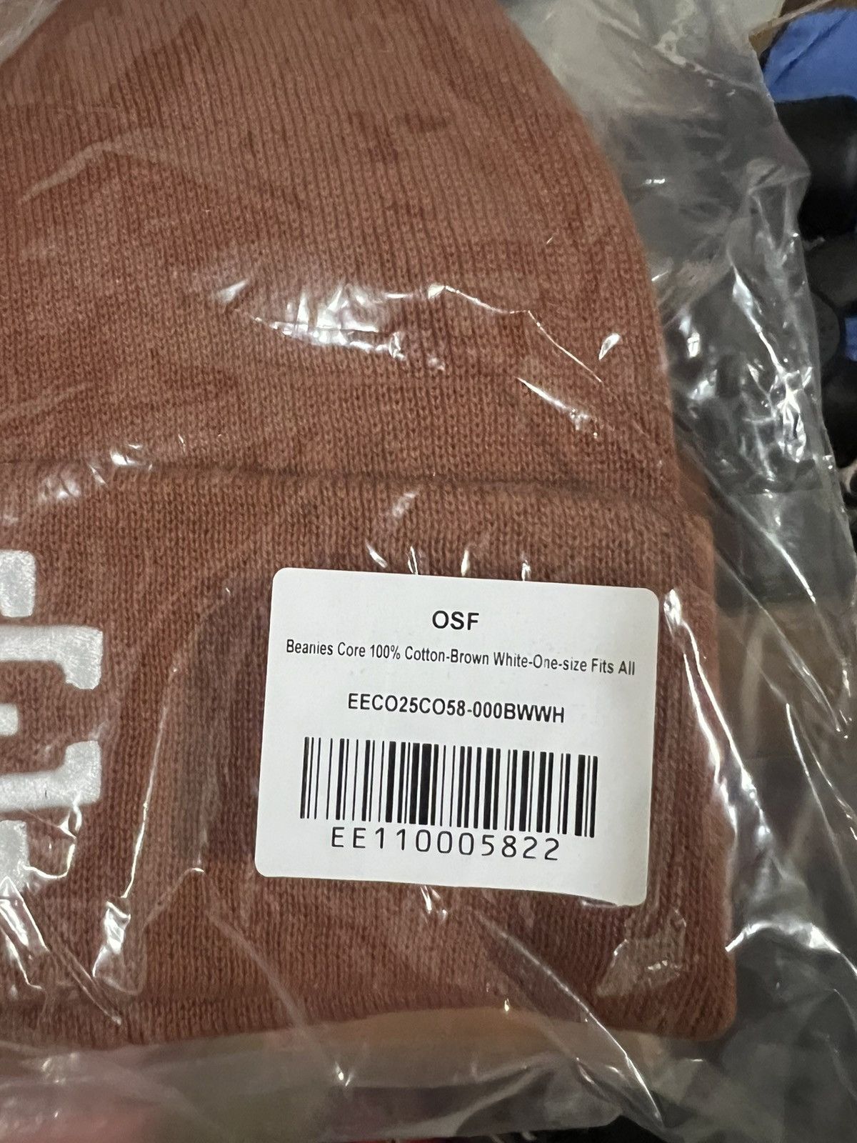 Eric Emanuel Eric Emanuel EE brown w embroidered white winter hat beanie Size ONE SIZE - 2 Thumbnail
