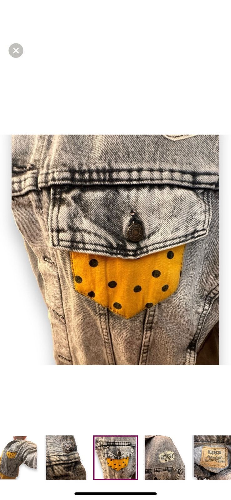 Levi's Women’s XL Vintage Levi’s Denim Jean Cropped Truckers Jacket Size XL / US 12-14 / IT 48-50 - 11 Thumbnail