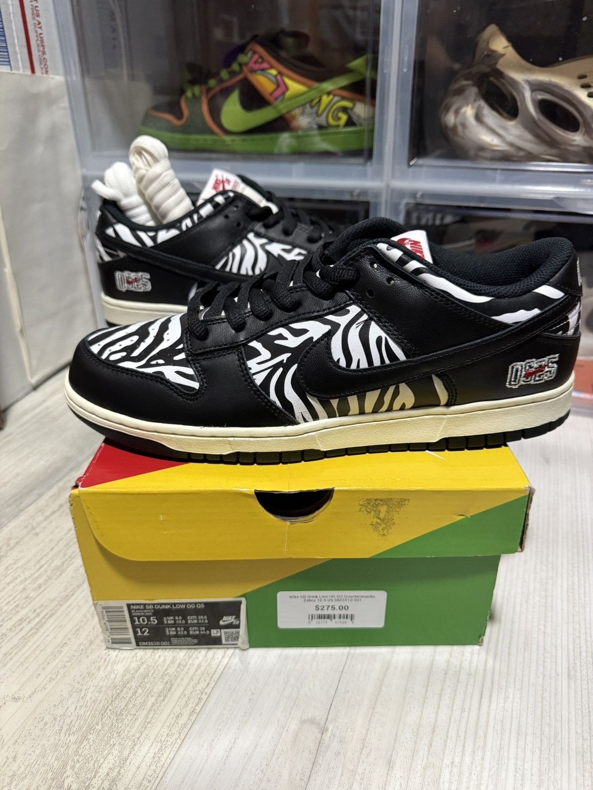 Nike SB Nike SB Dunk Low OG QS Quartersnacks Zebra Size US 10.5 / EU 43-44 - 1 Thumbnail