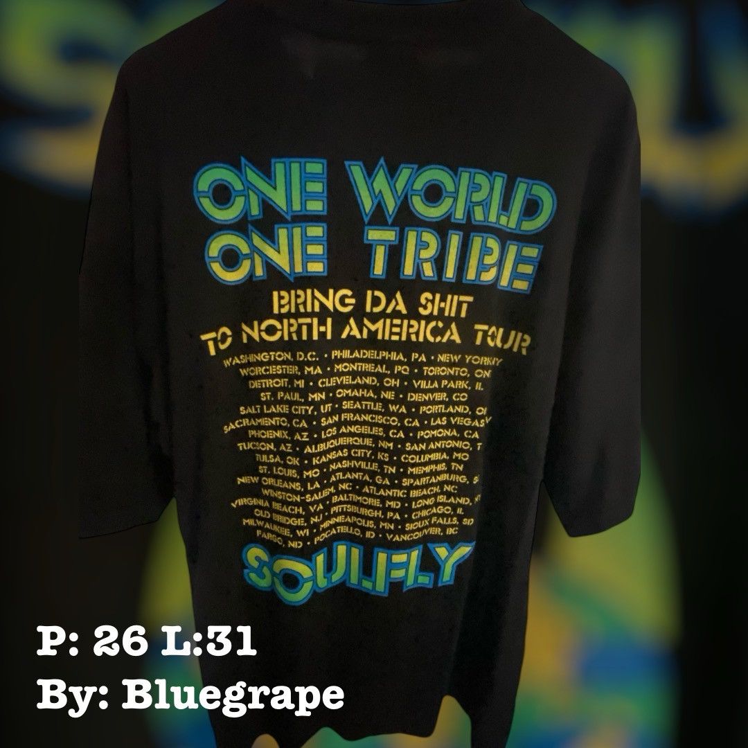 Band Tees Soulfly - One World One Tribe Band Tee by Blue Grape Size US XL / EU 56 / 4 - 2 Thumbnail