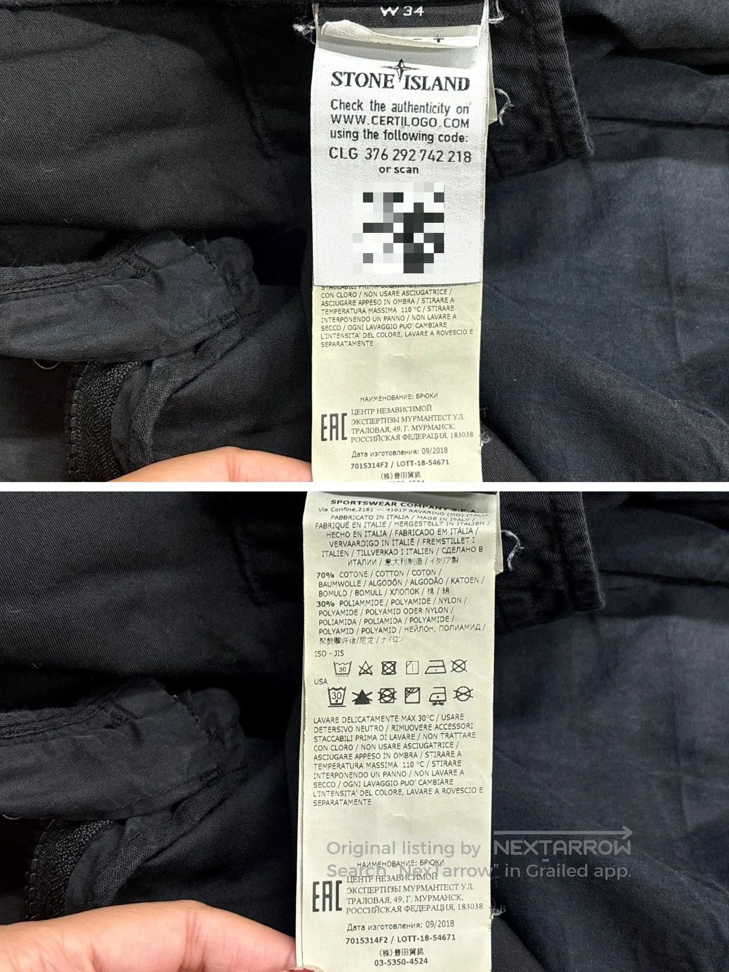 Stone Island Shadow Project Stone Island Ghost Cargo Pants W34. Size US 34 / EU 50 - 9 Thumbnail
