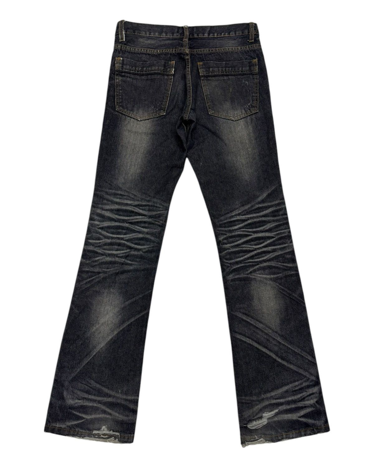 Hysteric Glamour × Japanese Brand 🔥INDECENT FLARE SLIM JEAN WHISKER CLAWMARK DISTRESS DENIM Size US 30 / EU 46 - 8 Thumbnail