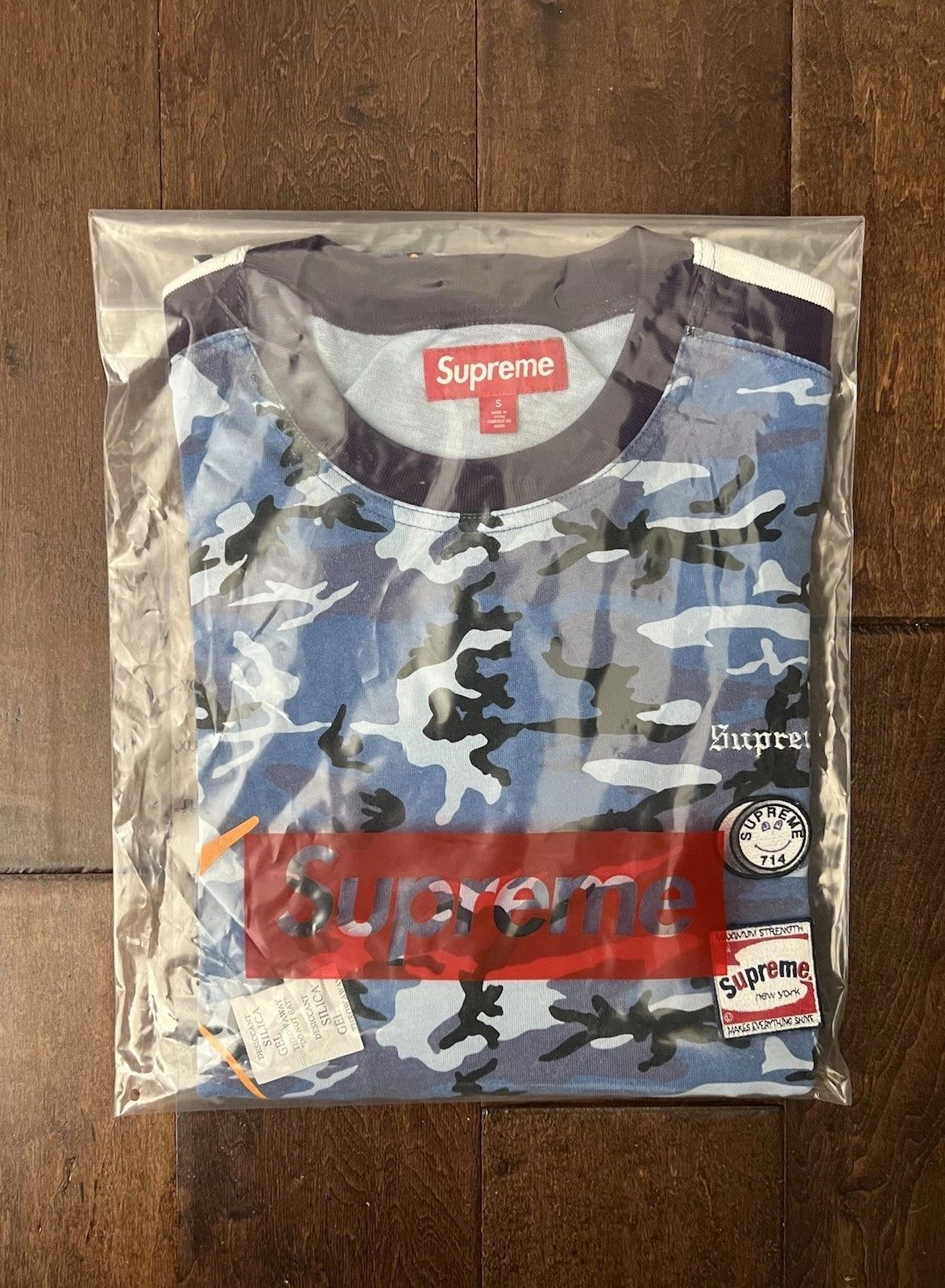 Supreme Supreme FW25 Crane Shortsleeve S/S Top Blue Camo Size Small Size US S / EU 44-46 / 1 - 1 Thumbnail