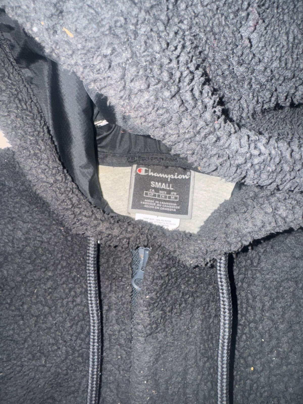 Champion Champion black fur hoodie Size US S / EU 44-46 / 1 - 2 Thumbnail