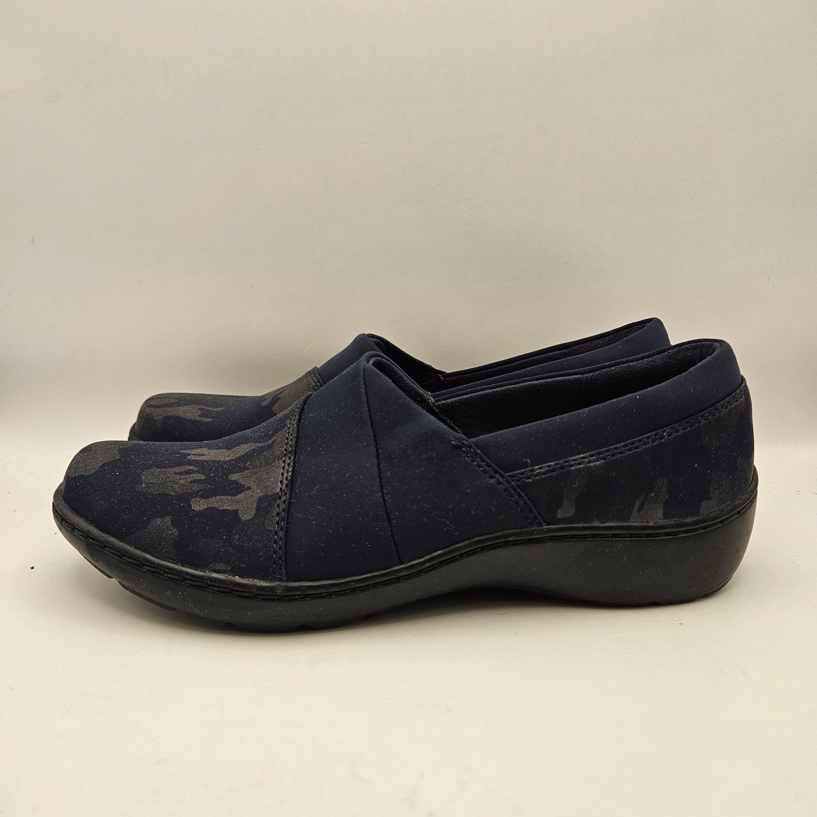 Clarks CLARKS WOMEN'S 7 ULTIMATE COMFORT CORA HEATHER SLIP ON NAVY Size US 7 / IT 37 - 2 Thumbnail