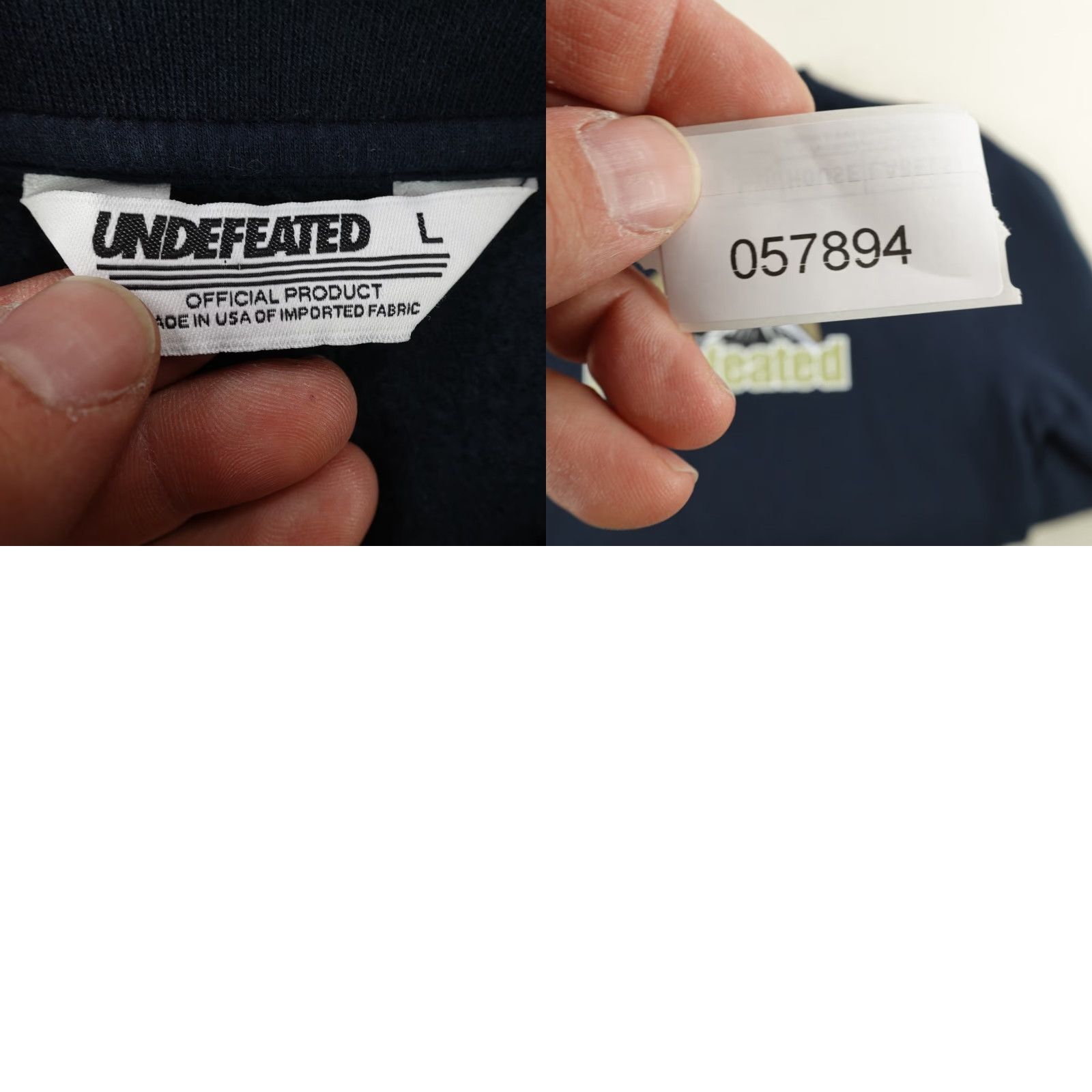Undefeated VINTAGE Undefeated Sweatshirt Mens Large Blue Fleece Crewneck Pullover Streetwear Skater Logo Graphic Print 90s Mens Size US L / EU 52-54 / 3 - 8 Thumbnail