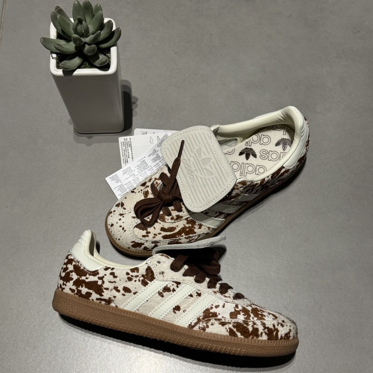 Adidas Adidas Samba LT Cow Print Brown White Us 6 Size US 6.5 / IT 36.5 - 1 Thumbnail
