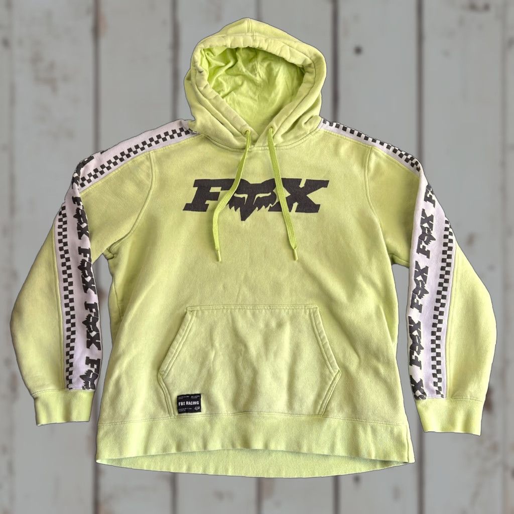 Fox Racing VINTAGE Fox Racing Hoodie Sweatshirt Green Pullover Women’s XL Size L / US 10 / IT 46 - 1 Thumbnail