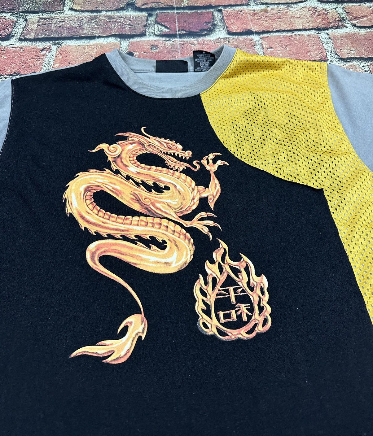 Vintage Vintage JNCO Style Dragon Flames No Boundaries T Shirt Mesh Size US M / EU 48-50 / 2 - 2 Thumbnail