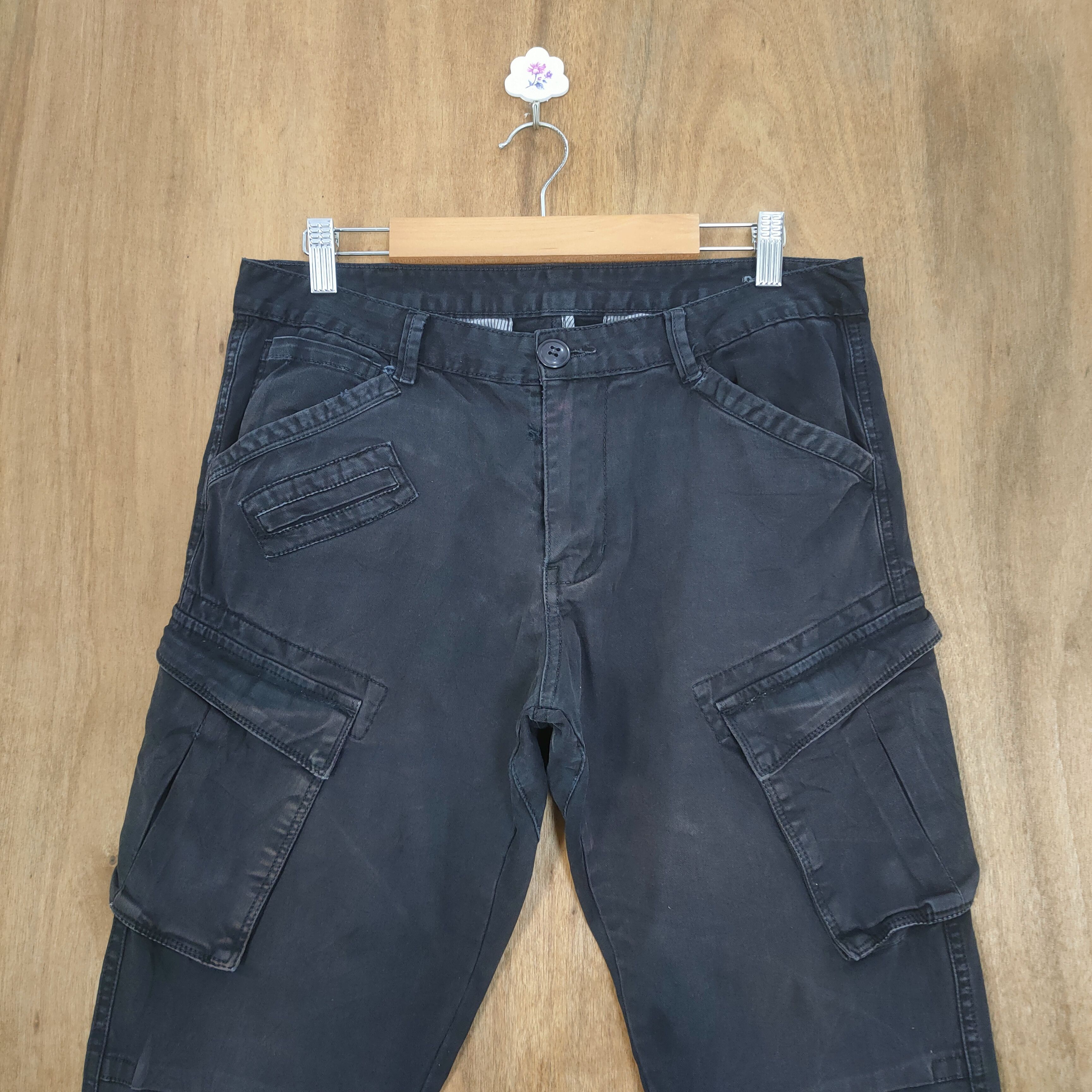 Japanese Brand × Vintage VINTAGE JAPANESE BLACK SKINNY CARGO PANTS Size US 31 - 2 Thumbnail