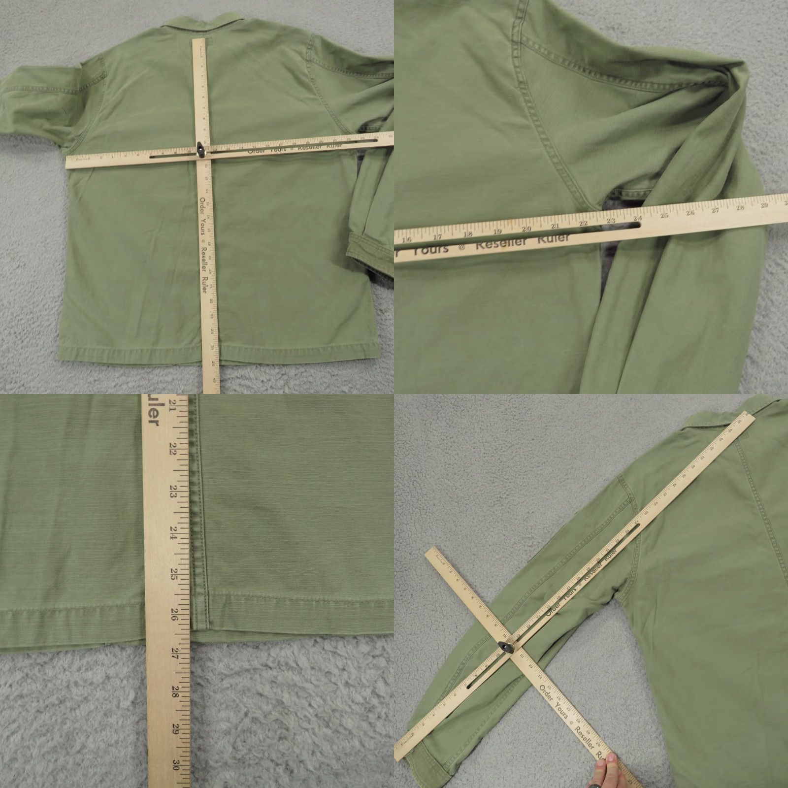 CO Guideboat Co Jacket Men Medium Olive Canvas Utility Shacket 90s USA Coat Size US M / EU 48-50 / 2 - 8 Thumbnail