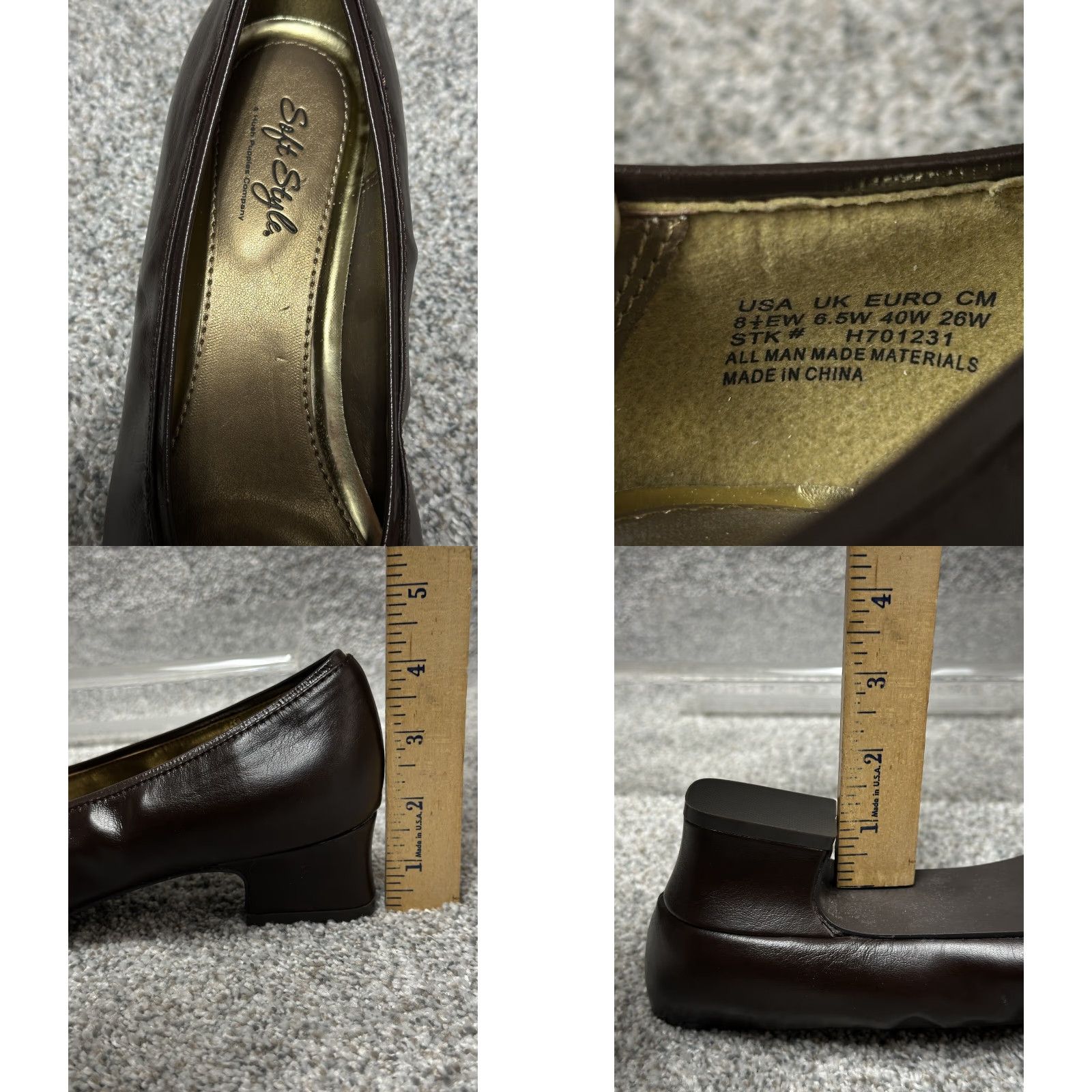 Hush Puppies Hush Puppies Pumps Size 8.5 Women's Pump Block Heel Dark Brown 90s Y2K Dark Academia Square Slip On Leather Insole Women Adults Shoes Size US 9 / IT 39 - 8 Thumbnail