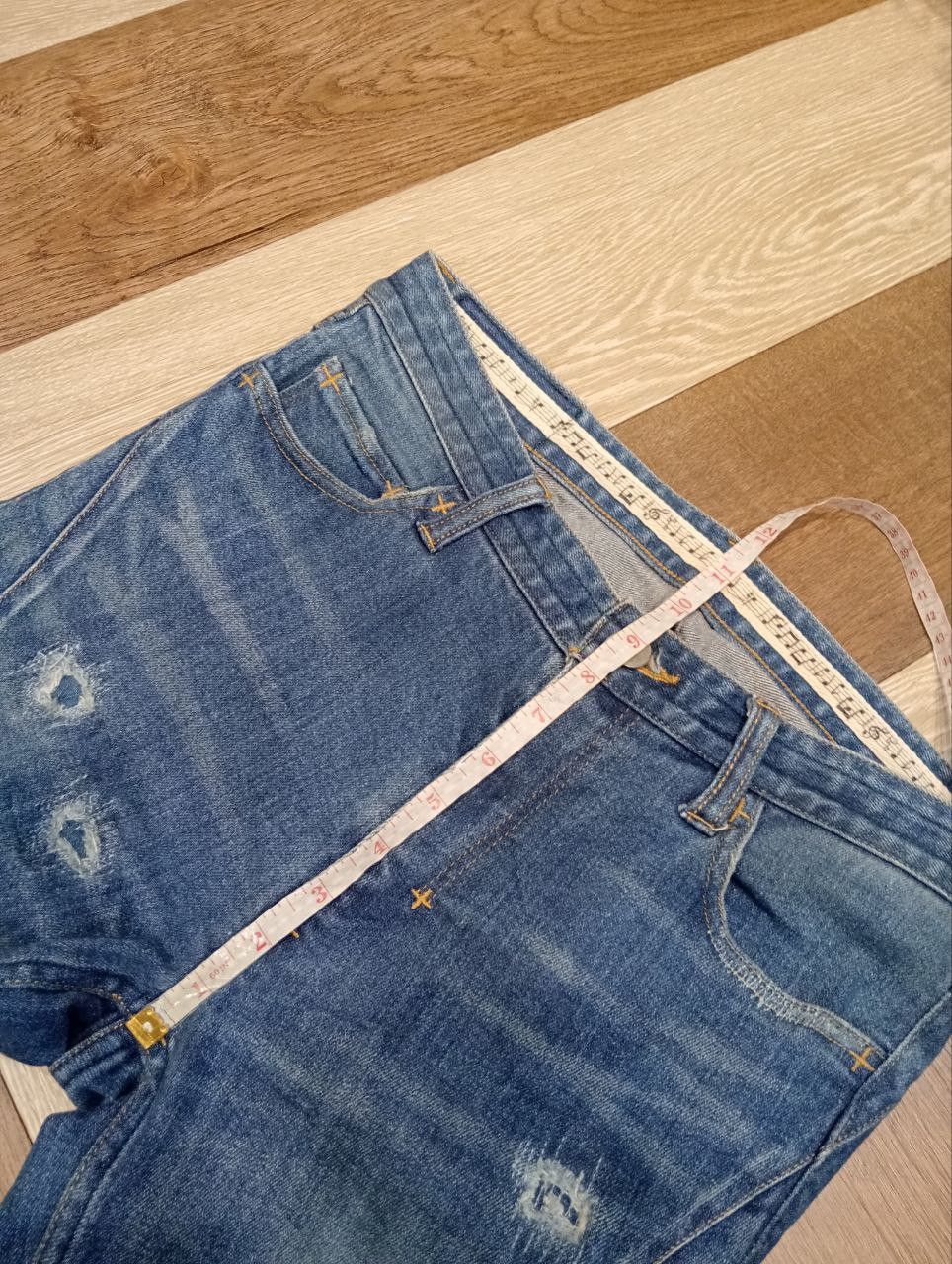 Number (N)ine NUMBER NINE X STUDIOUS BLUE DISTRESSED SKINNY STRETCH JEANS Size US 29 - 14 Thumbnail