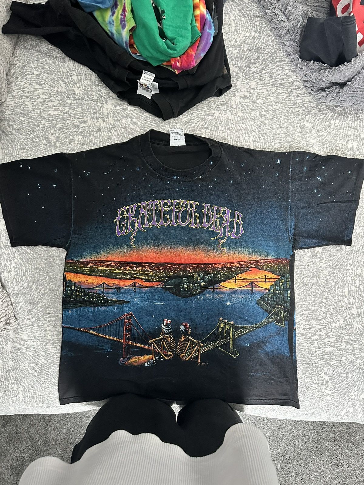 Other 1990s Grateful Dead XL Golden Gate Skeleton SF Skyline Tee Size US XL / EU 56 / 4 - 1 Thumbnail