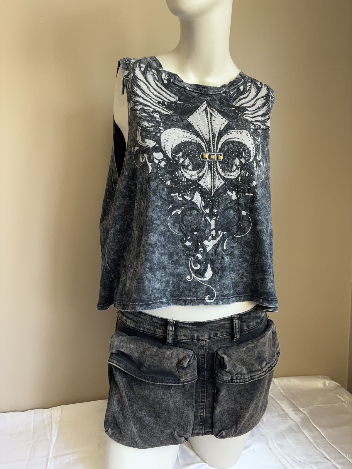 Vintage Printed washed vintage tank top Size ONE SIZE - 2 Thumbnail