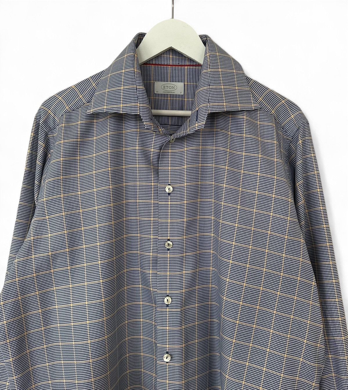 Eton × Flannel Eton Contemporary Men's Shirt Long Sleeve Men's Size 43 - 17 Size US L / EU 52-54 / 3 - 3 Thumbnail