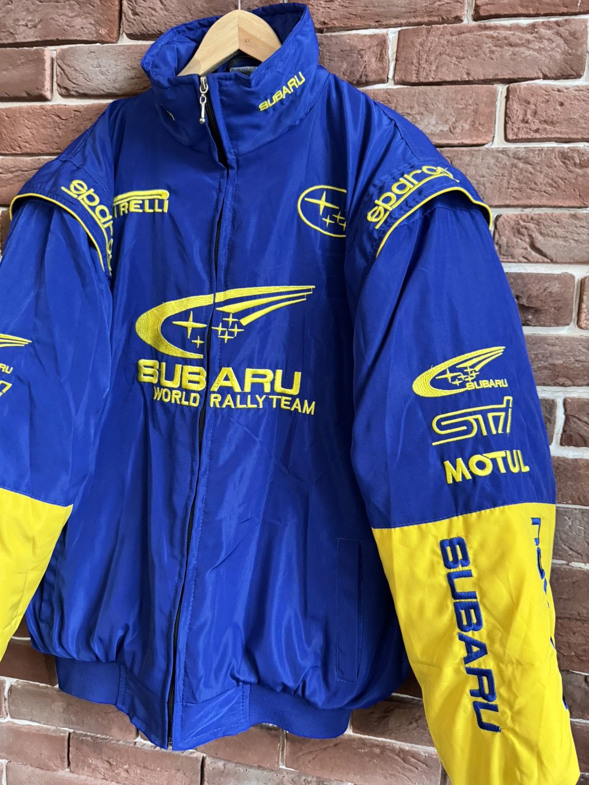 Vintage Vintage Subaru racing jacket logo rare size xl hype blue Size US XL / EU 56 / 4 - 4 Thumbnail