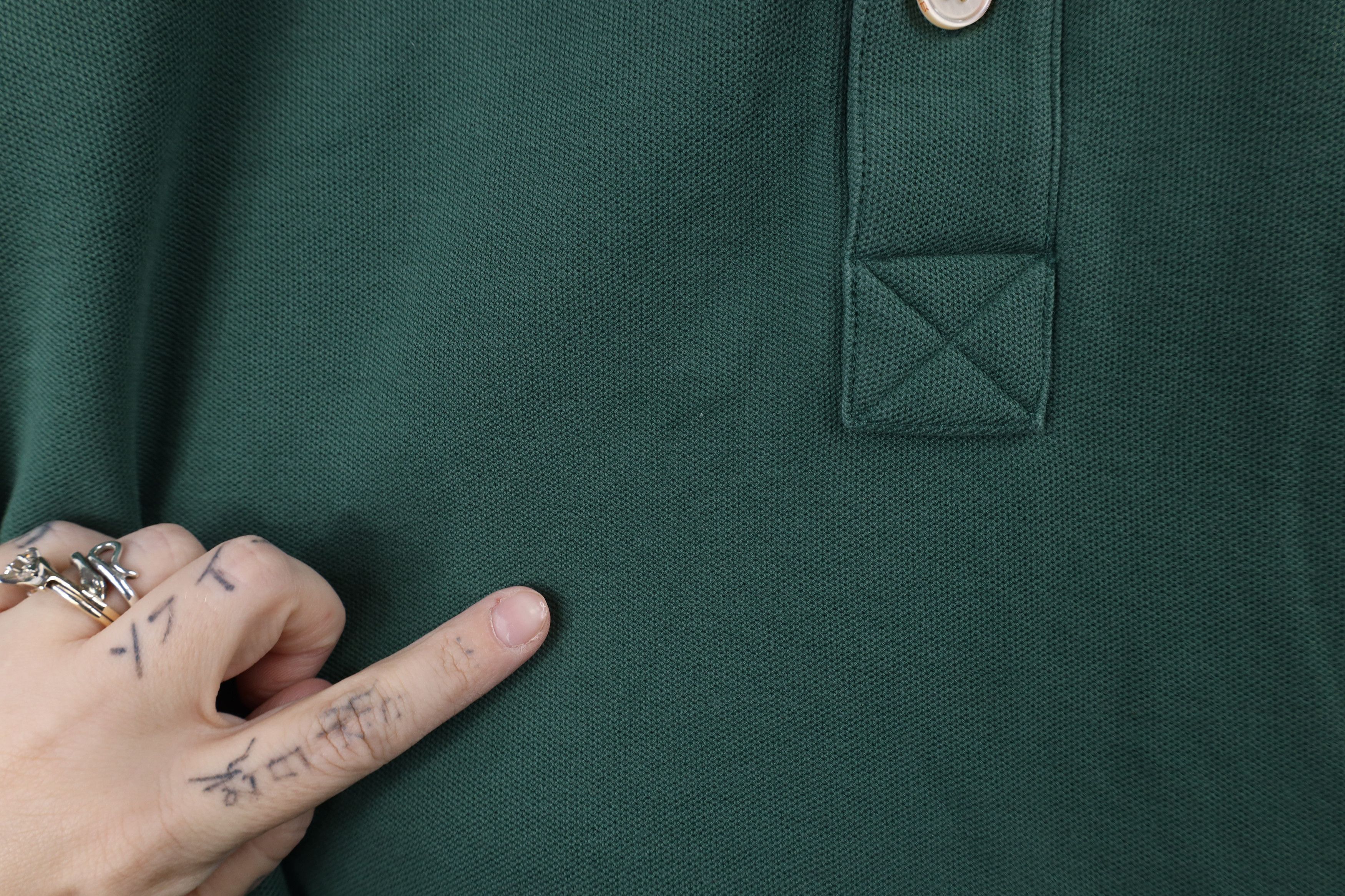 Orvis × Vintage Vintage Orvis Heavyweight Collared Polo Shirt Green Cotton Size US L / EU 52-54 / 3 - 5 Thumbnail