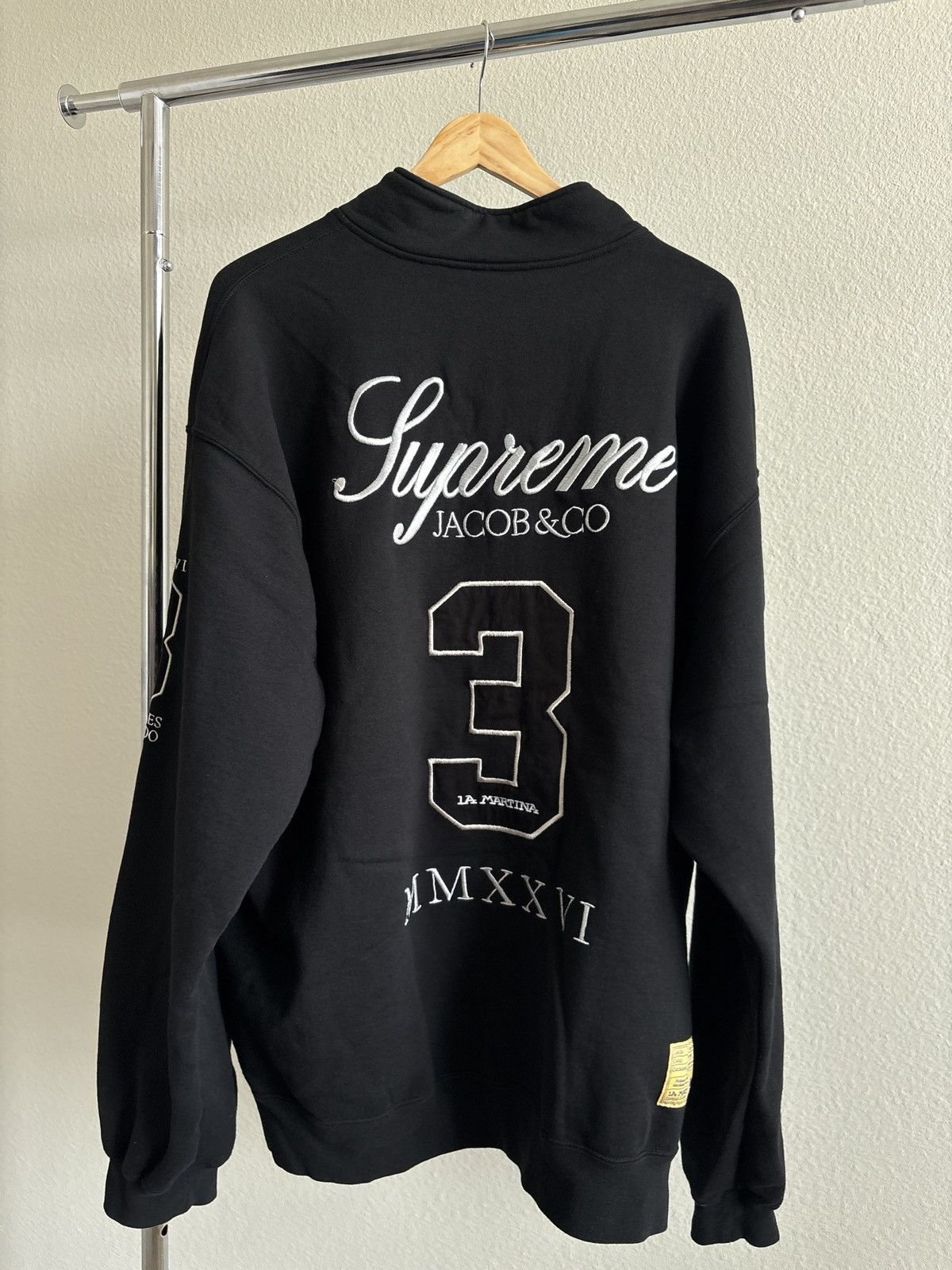 Supreme SS26 Supreme La Martina Jacob & Co Zip Up Sweatshirt Black