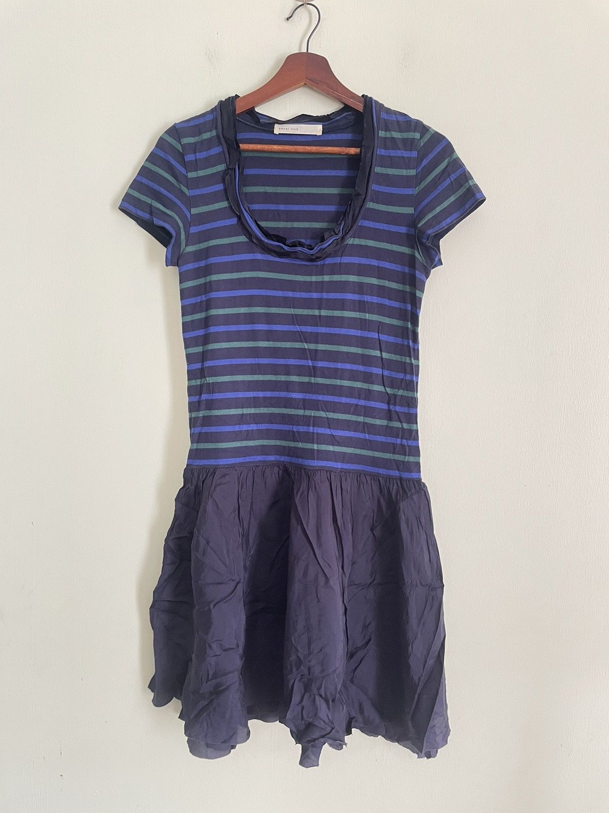 Sacai Sacai Luck Cotton Cupro stripe Dress Size XS / US 0-2 / IT 36-38 - 1 Thumbnail