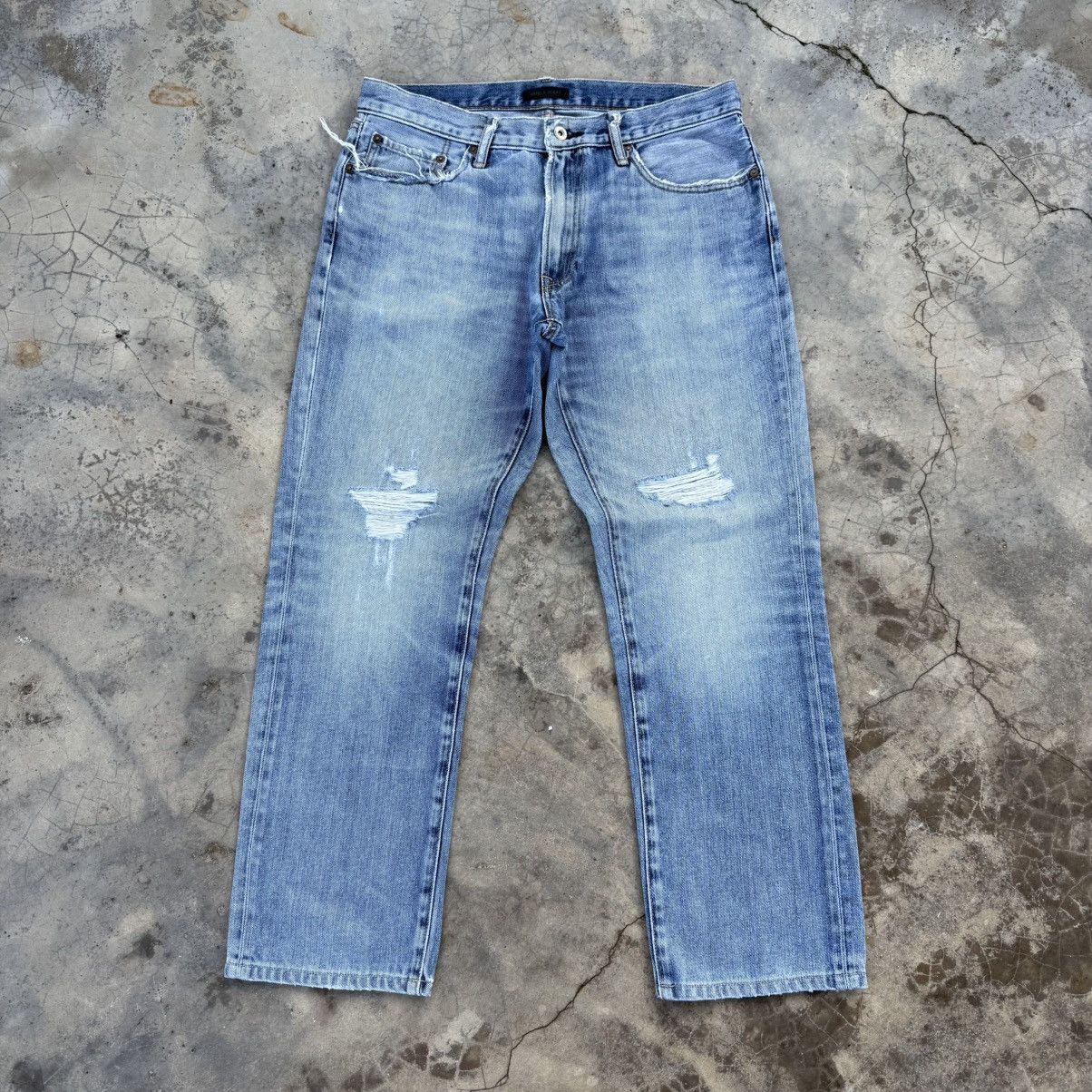 Japanese Brand × Jean × Vintage VINTAGE JAPANESE FADED RIPPED JEAN PANTS Size US 36 / EU 52 - 1 Thumbnail