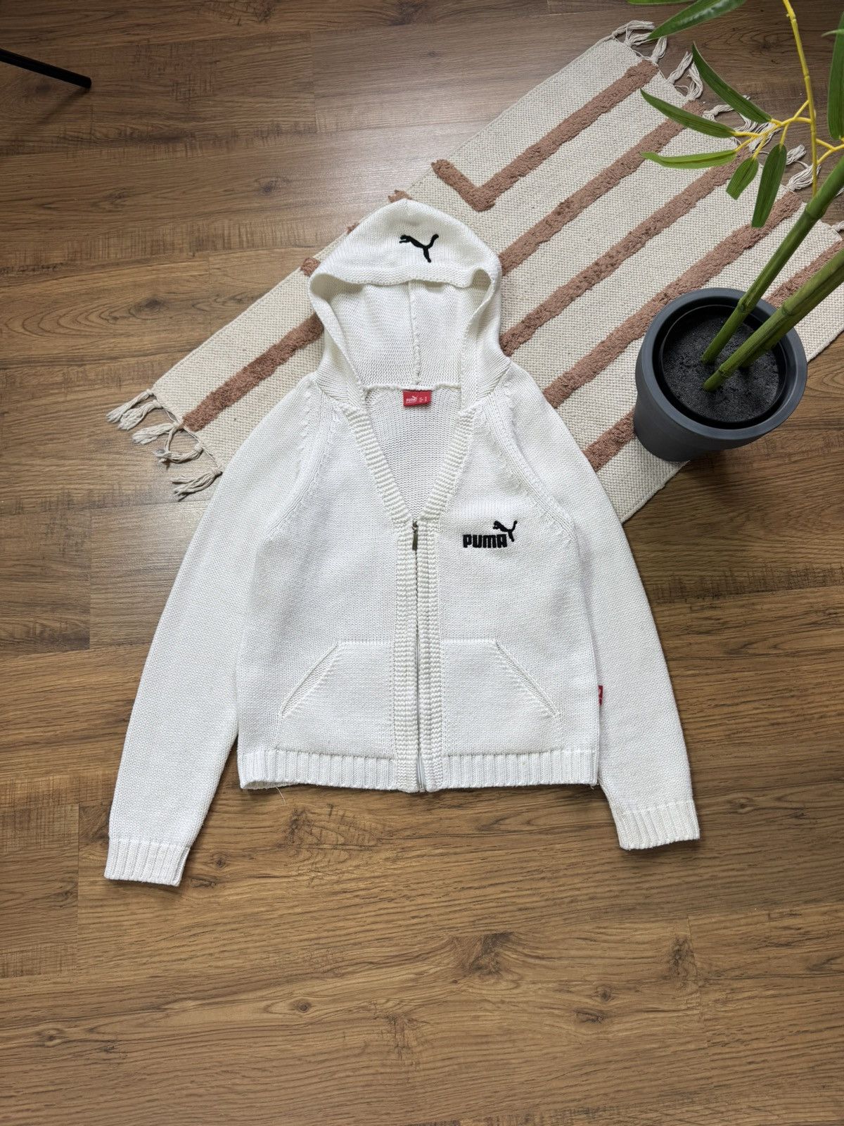 Puma VINTAGE PUMA Y2K 2000s ZIP HOODED SWEATER Size M / US 6-8 / IT 42-44 - 1 Thumbnail