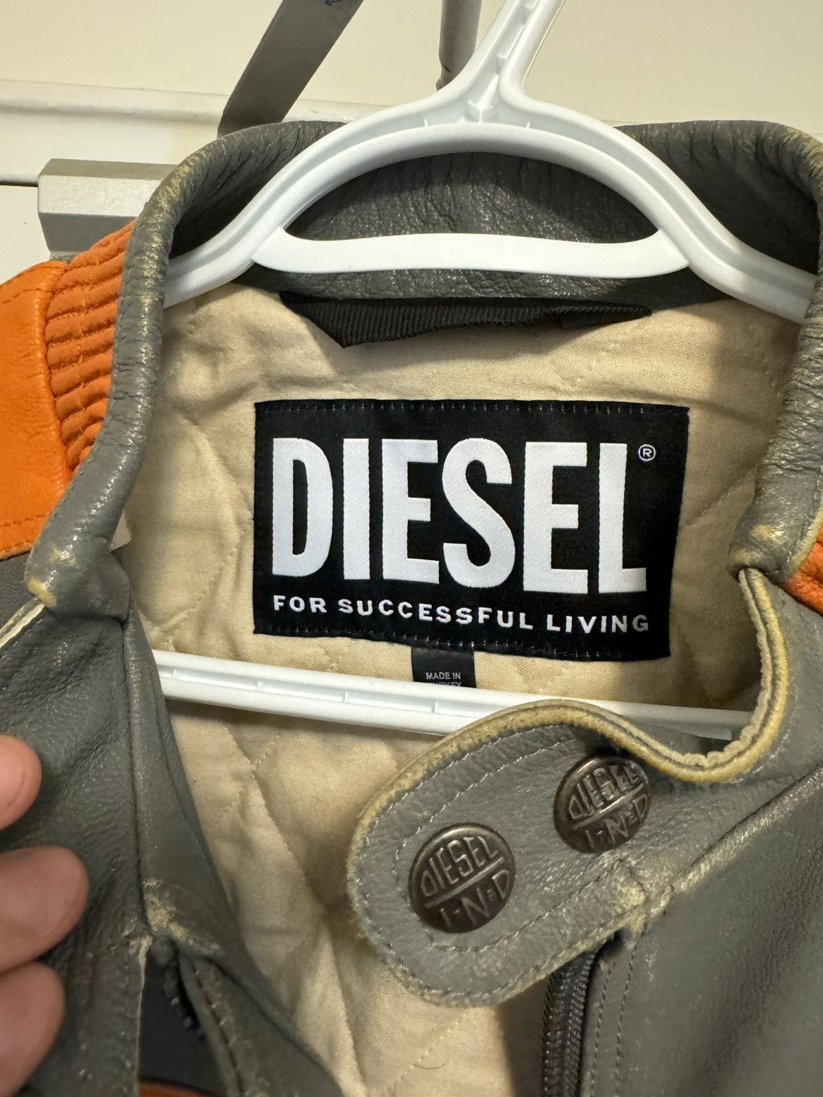 Diesel Diesel Archive Cafe Racer Leather Jacket Size US L / EU 52-54 / 3 - 3 Thumbnail