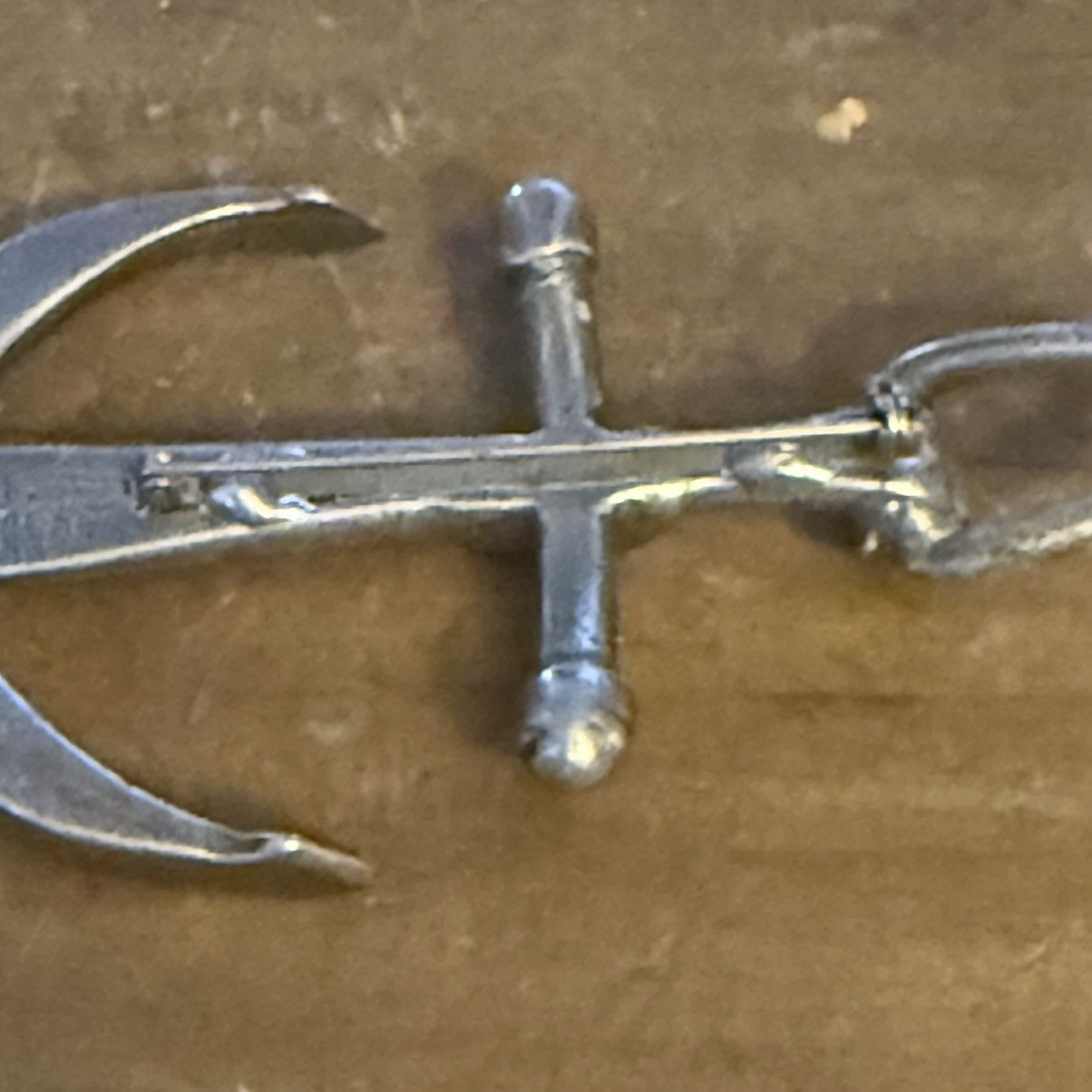 Vintage Vintage oversized pewter anchor brooch Size ONE SIZE - 4 Thumbnail