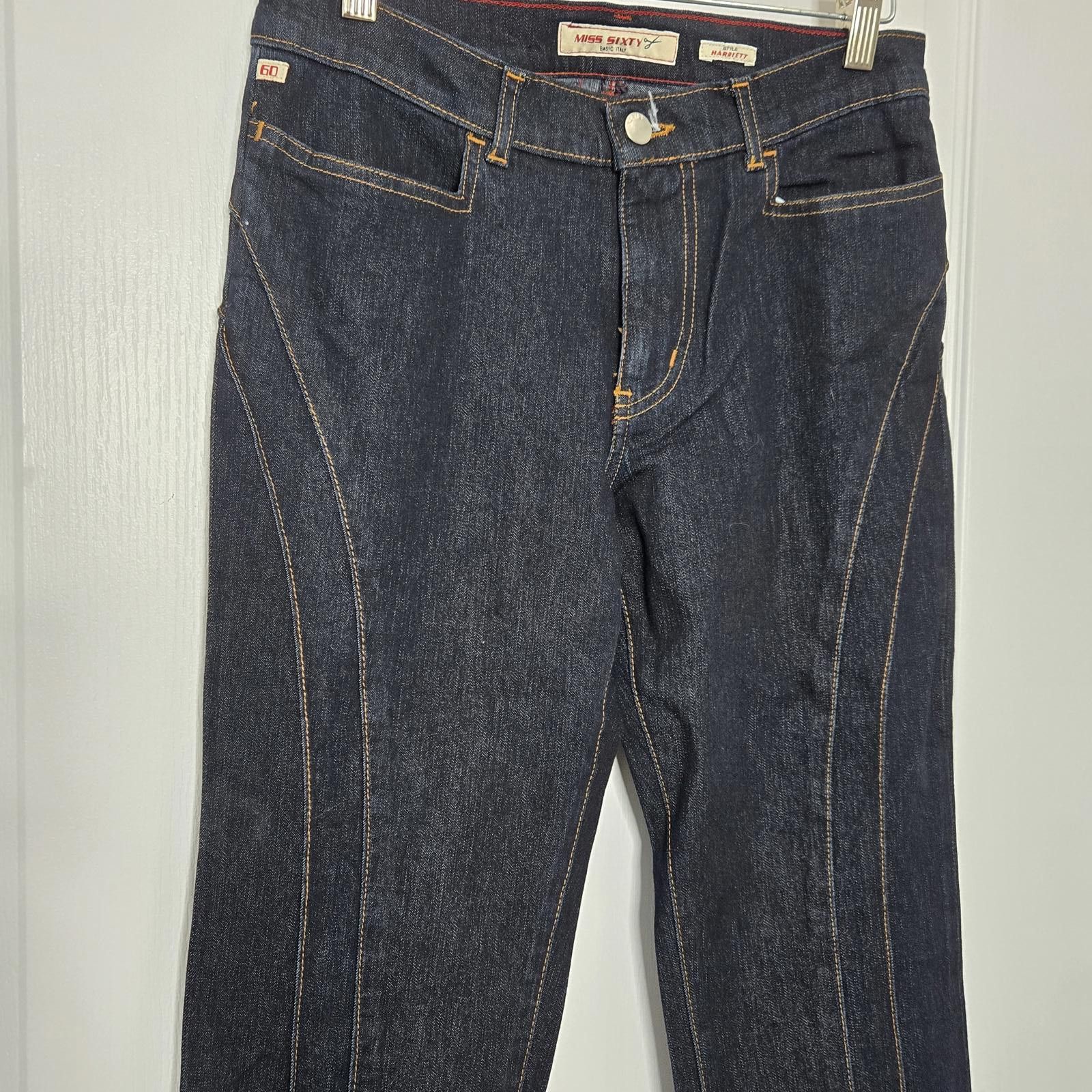 Miss Sixty Vintage Miss Sixty Jeans Harriett Flared Dark Wash Denim New Size 28" / US 6 / IT 42 - 3 Thumbnail