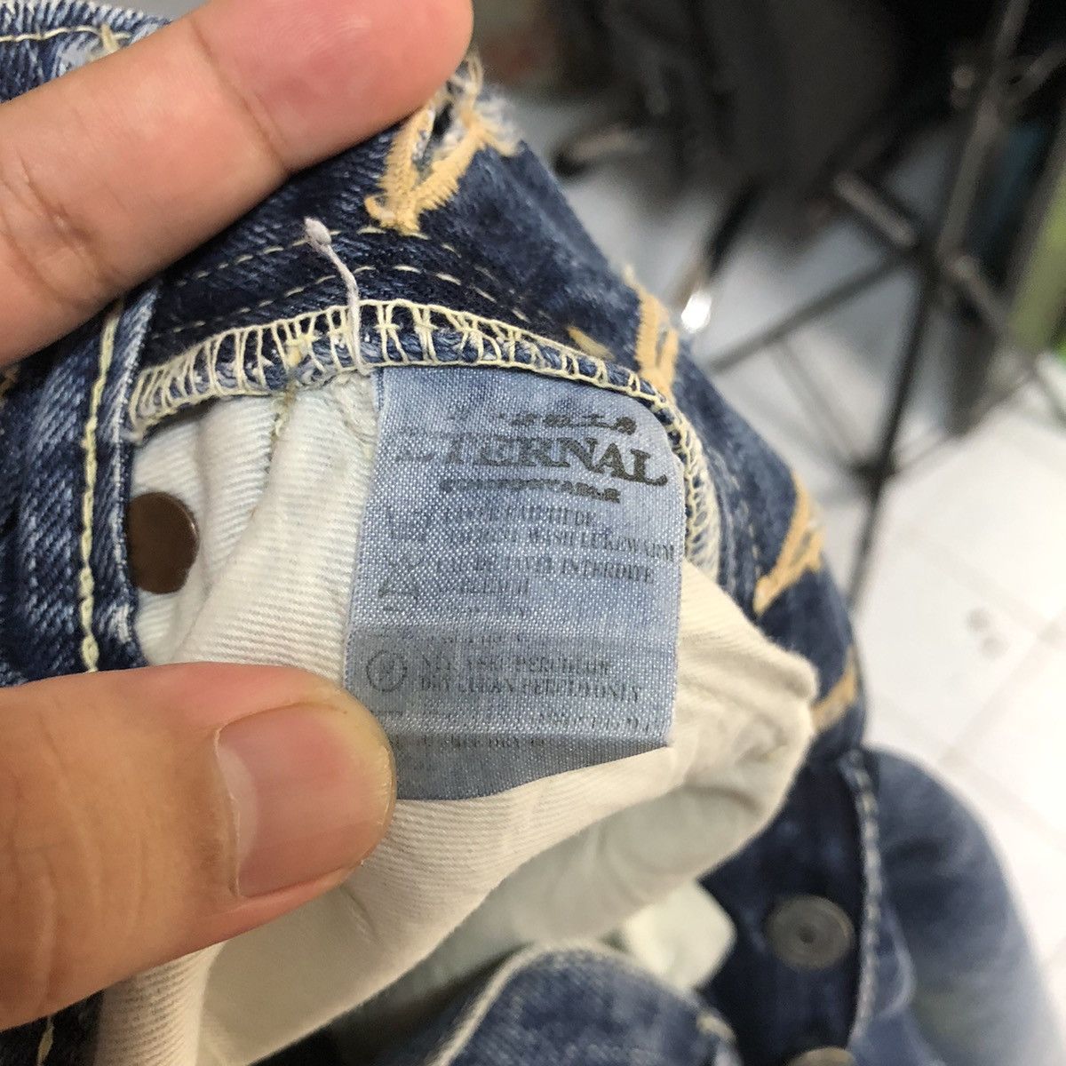 Eternal DL Eternal Blue Distressed Denim Pants #C143 Size US 29 - 19 Thumbnail
