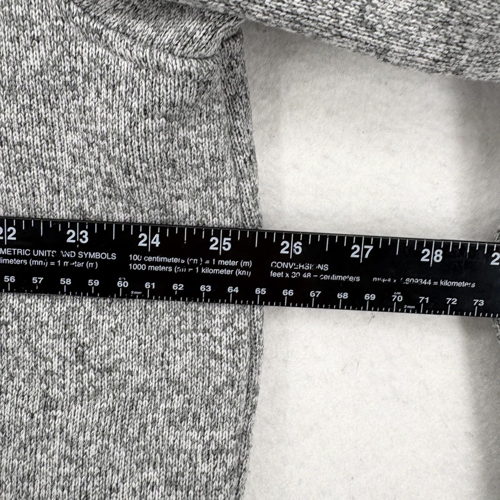 Vintage LL Bean Sweater Fleece Pullover Mens XLT Gray Heather Knit 1/4 Snap Mock Neck Size US XL / EU 56 / 4 - 7 Thumbnail