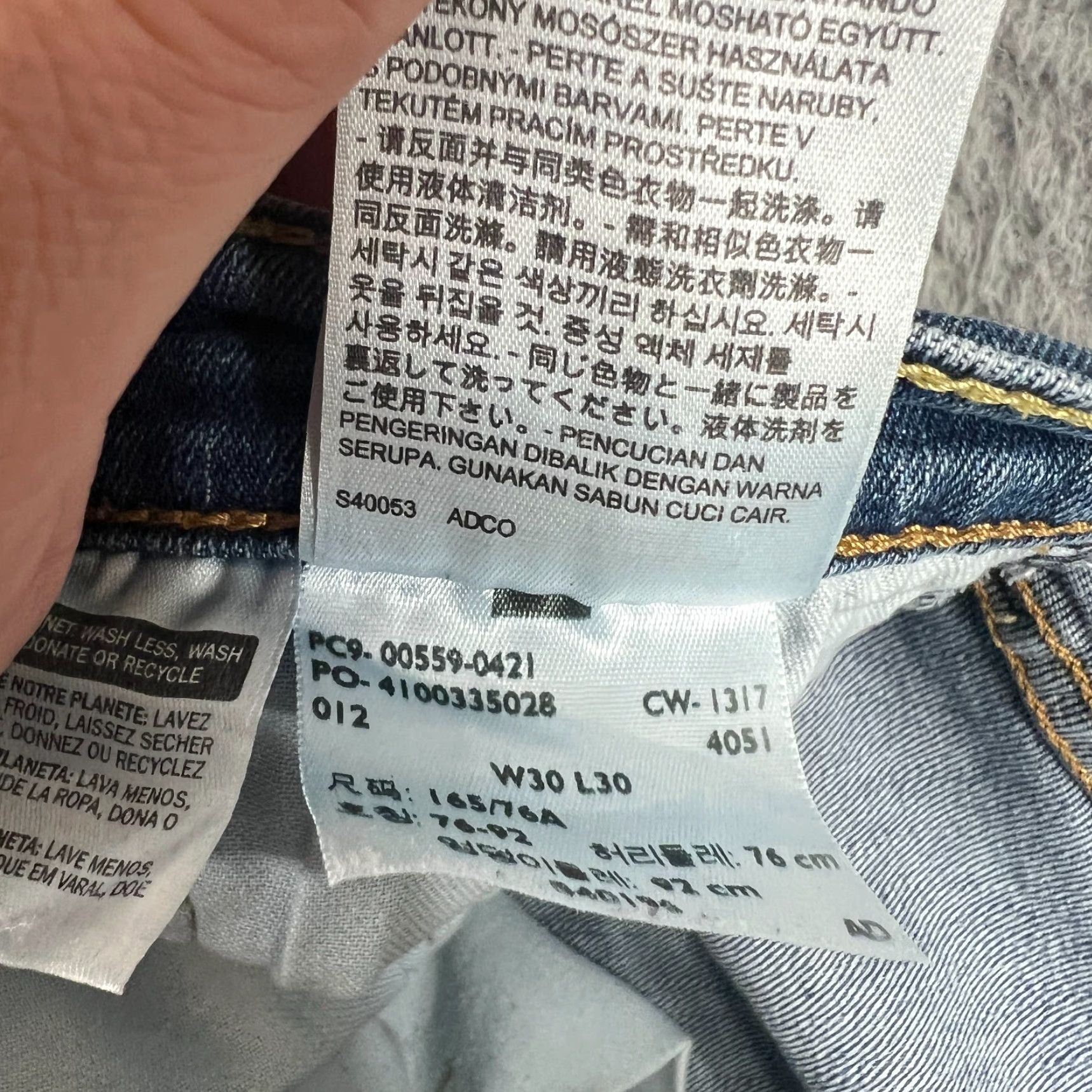 Levi's Levi's 559 Jeans Men's 31x28 Blue Denim Relaxed Straight Leg Vintage Grunge Style 559 Mens Jeans Size US 31 - 7 Thumbnail