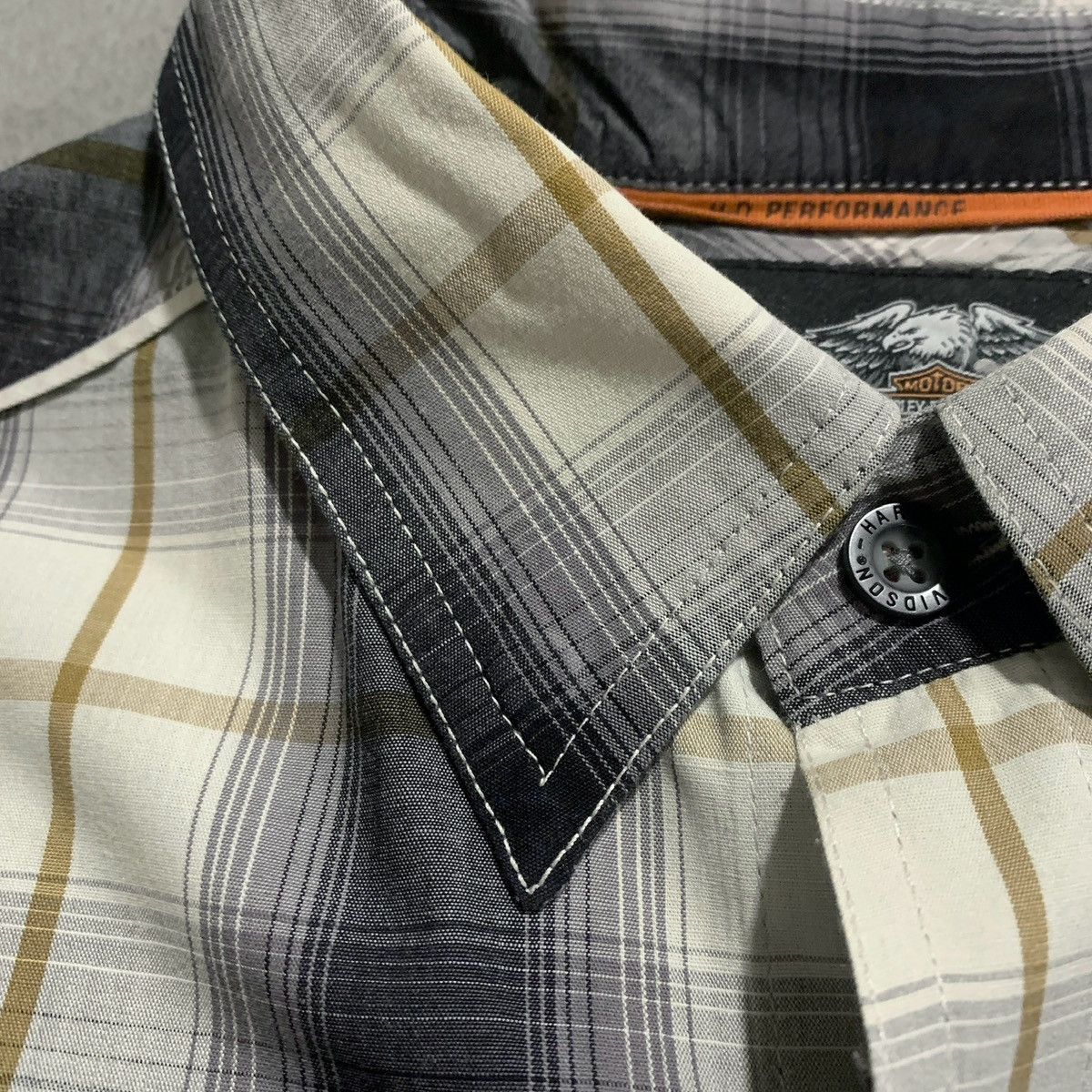 Harley Davidson Harley Davidson Plaid Camp Shirt Grey Large Embroidered SS Size US L / EU 52-54 / 3 - 4 Thumbnail