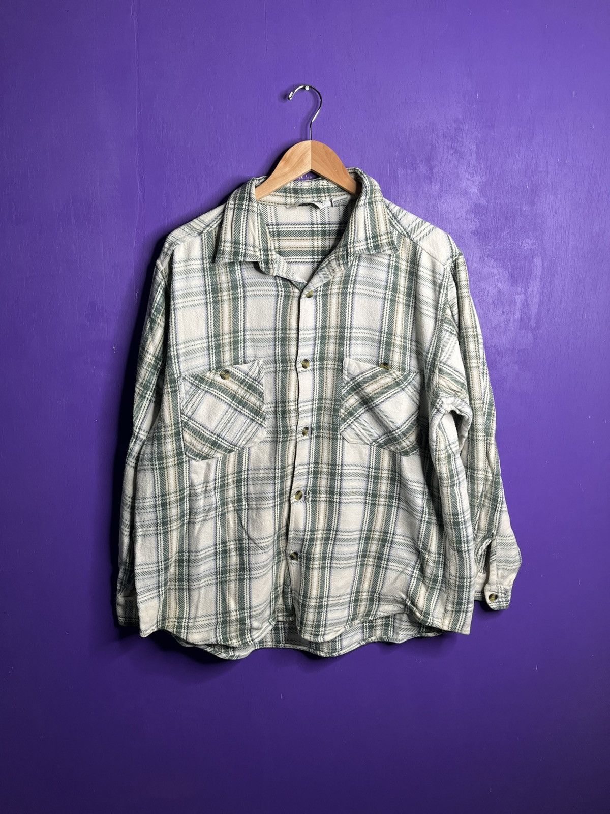 Vintage 90s Billabong white flannel shirt