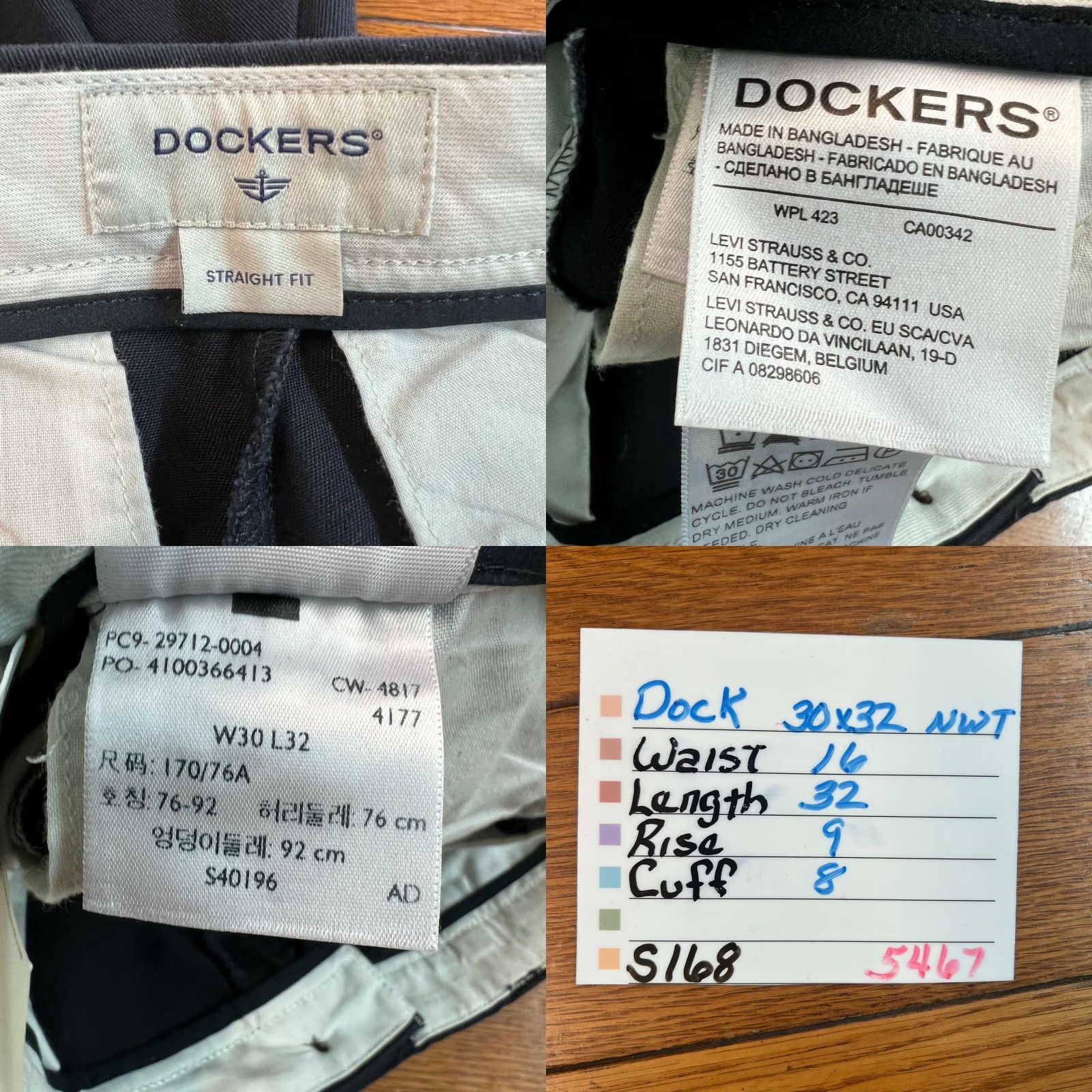 Dockers DOCKERS Mens Blue Straight Fit Dress Pants Size 30x32 - Comfort Waistband, Solid, Business, Formal Size US 32 / EU 48 - 8 Thumbnail