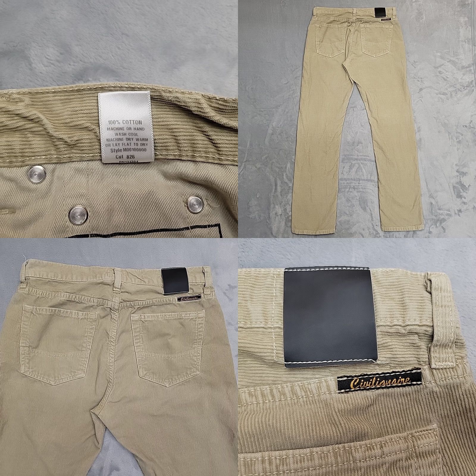 Vintage Civilianaire Pants Men 31 Tan Japanese Cotton 14 Wale Corduroy Made In USA Size US 31 - 8 Thumbnail