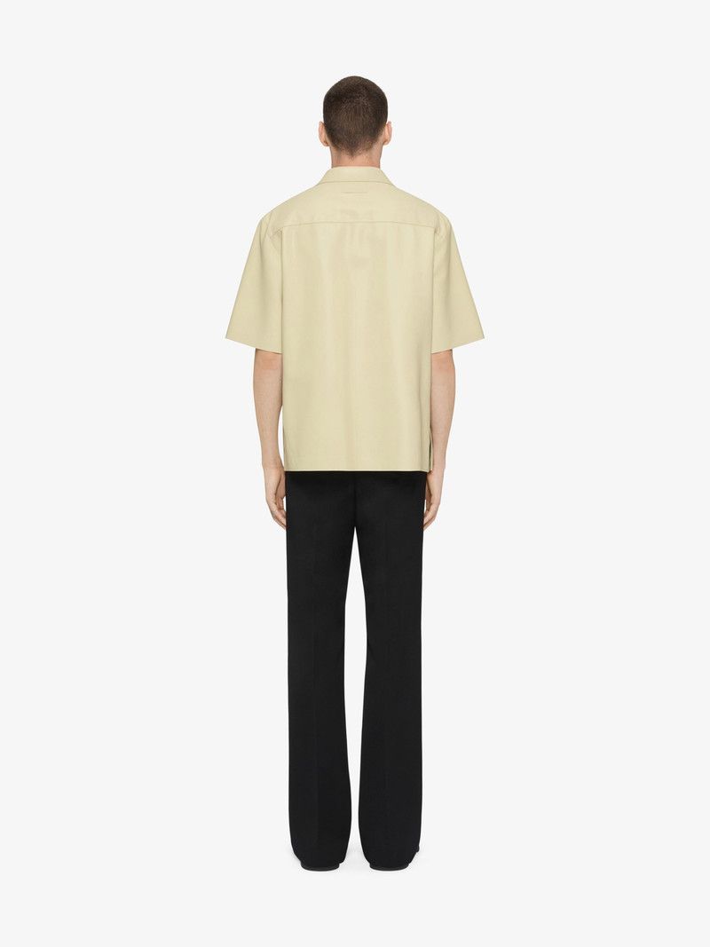 Givenchy o1w1db10326 Short Sleeve Leather Shirt in Beige Size US XL / EU 56 / 4 - 3 Thumbnail