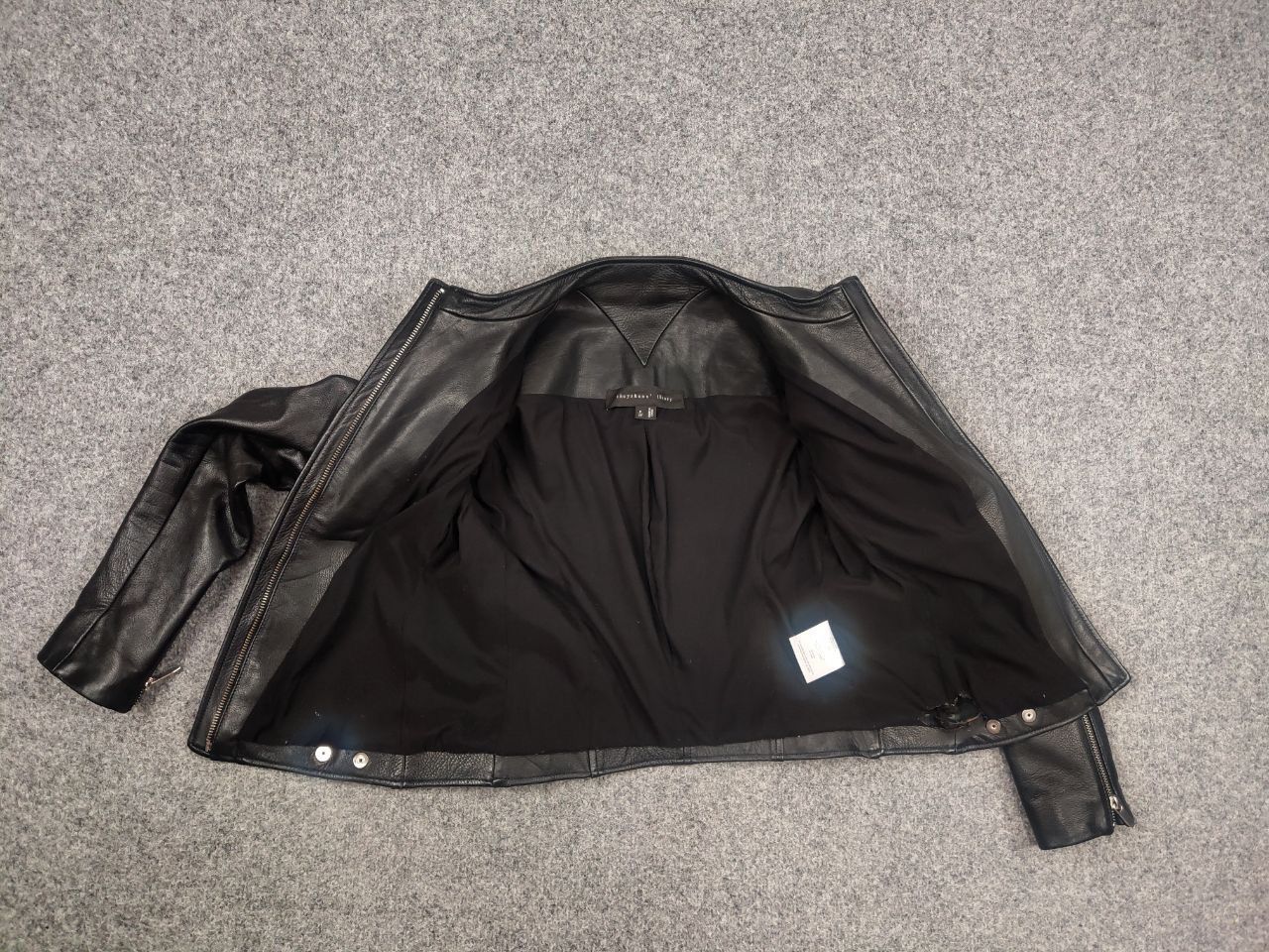 Theory Theyskens' Theory Black Leather Jacket with Zipper Accents Size S / US 4 / IT 40 - 15 Thumbnail