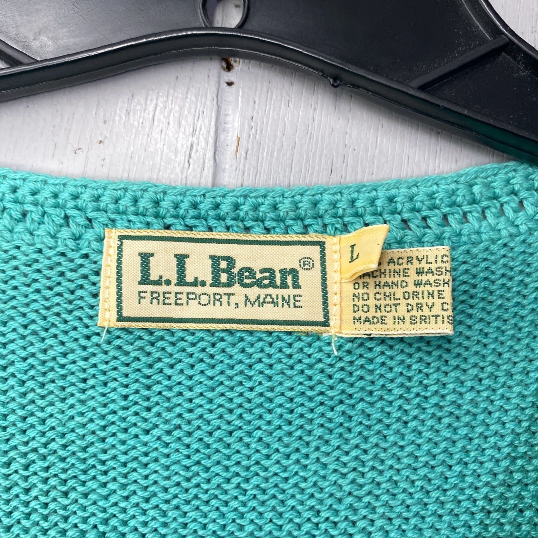 Vintage VINTAGE L.L.Bean Womens Sweater Vest Button Up Made In Hong Kong 1980s L Green Secretary/Geek Christmas Shirt Womens? Size L / US 10 / IT 46 - 2 Thumbnail