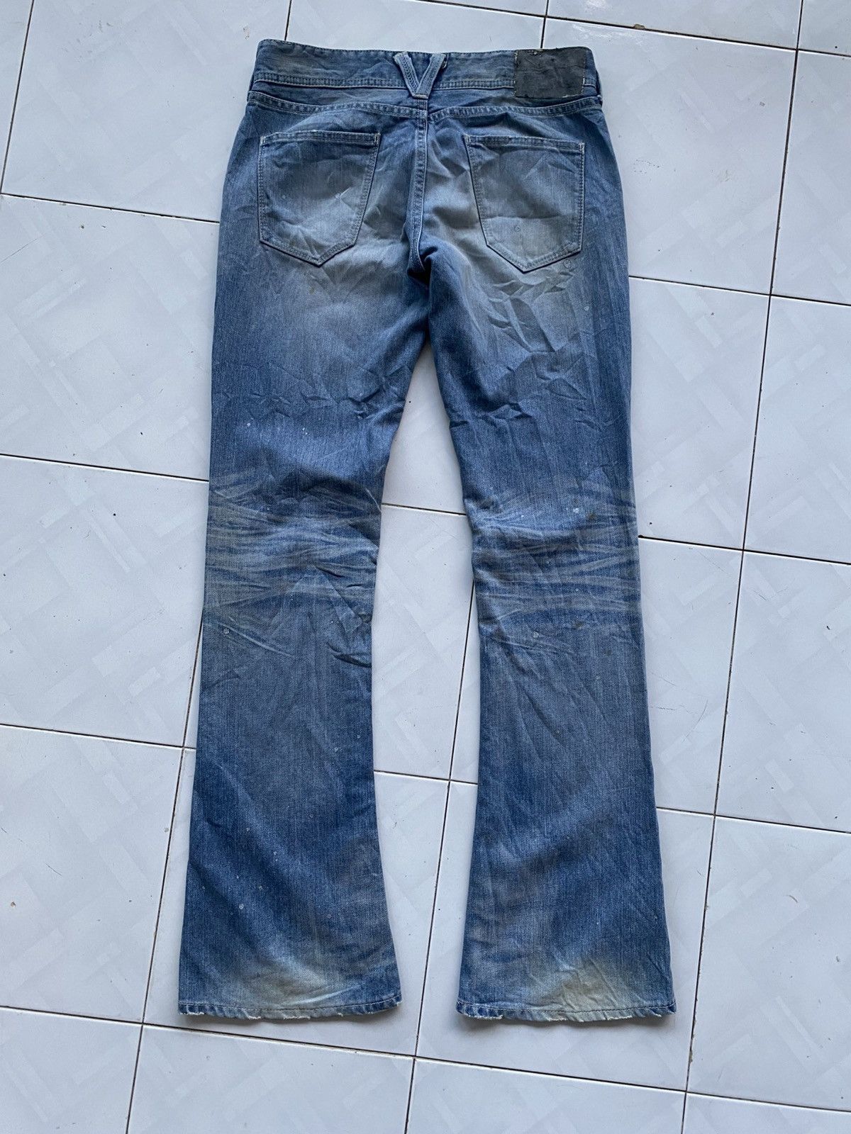 Vanquish Vanquish Painted Flare Jeans Size 32" / US 10 / IT 46 - 2 Thumbnail