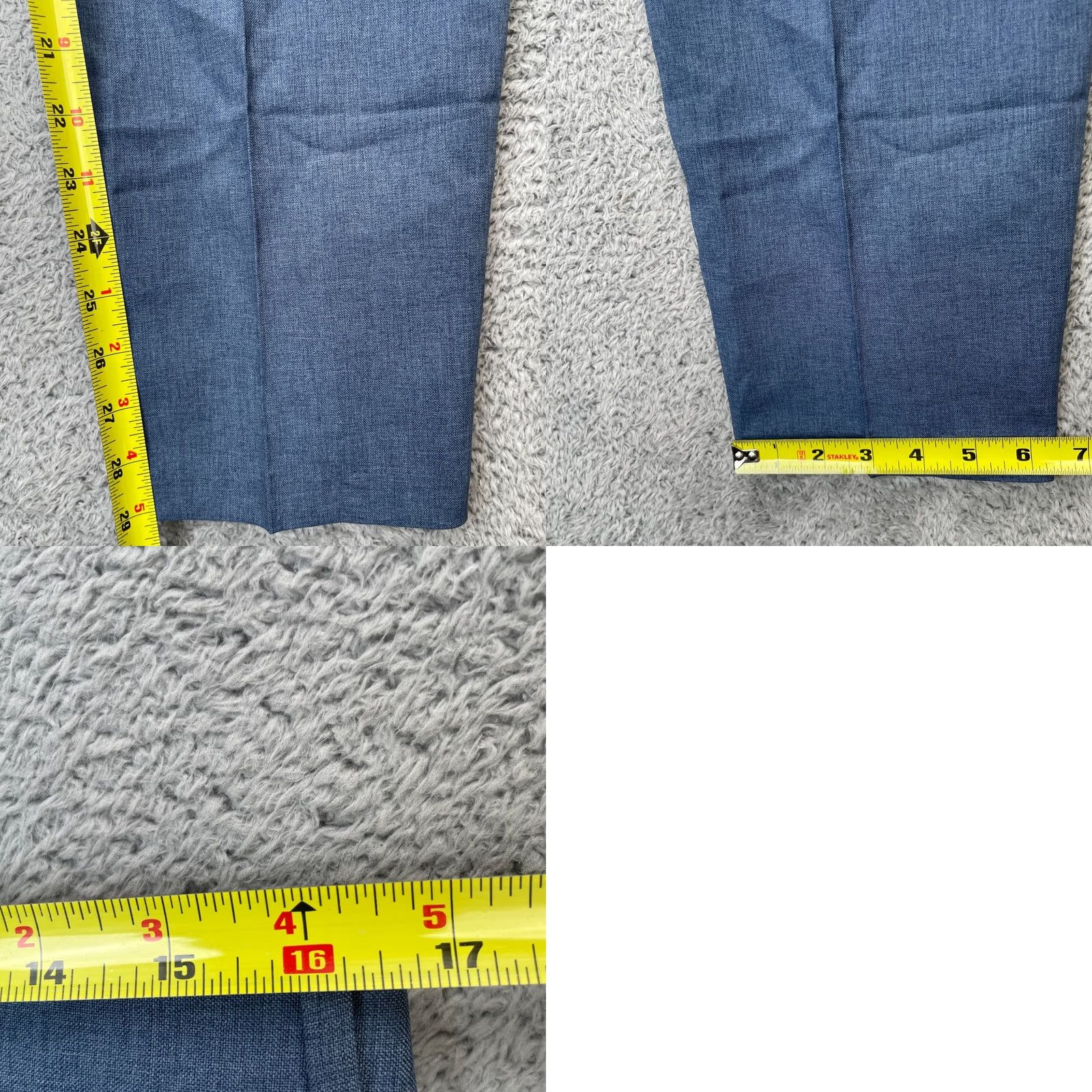 Kenneth Cole Kenneth Cole Pants Mens 34 x 30 Blue Reaction Techni Cole Performance Slim Straight Leg Dress Pants Size US 34 / EU 50 - 8 Thumbnail