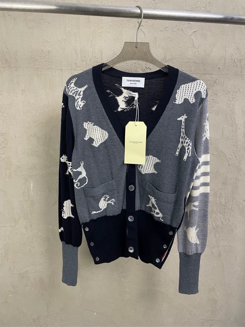Thom Browne Thom browne Size 0 Gray Tibetan blue color-matched zoo fou Size XS / US 0-2 / IT 36-38 - 1 Thumbnail