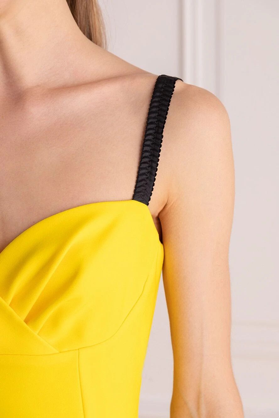 Dolce & Gabbana o1y0825 Midi Dress in Yellow Size M / US 6-8 / IT 42-44 - 3 Thumbnail