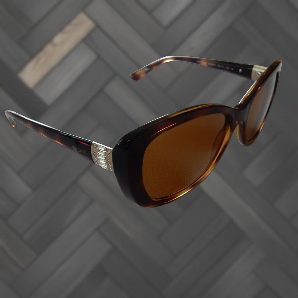 Vogue VOGUE Sunglasses Frames Women Brown 55x17 135mm Prescription Textured Small Scratches Size ONE SIZE - 1 Thumbnail