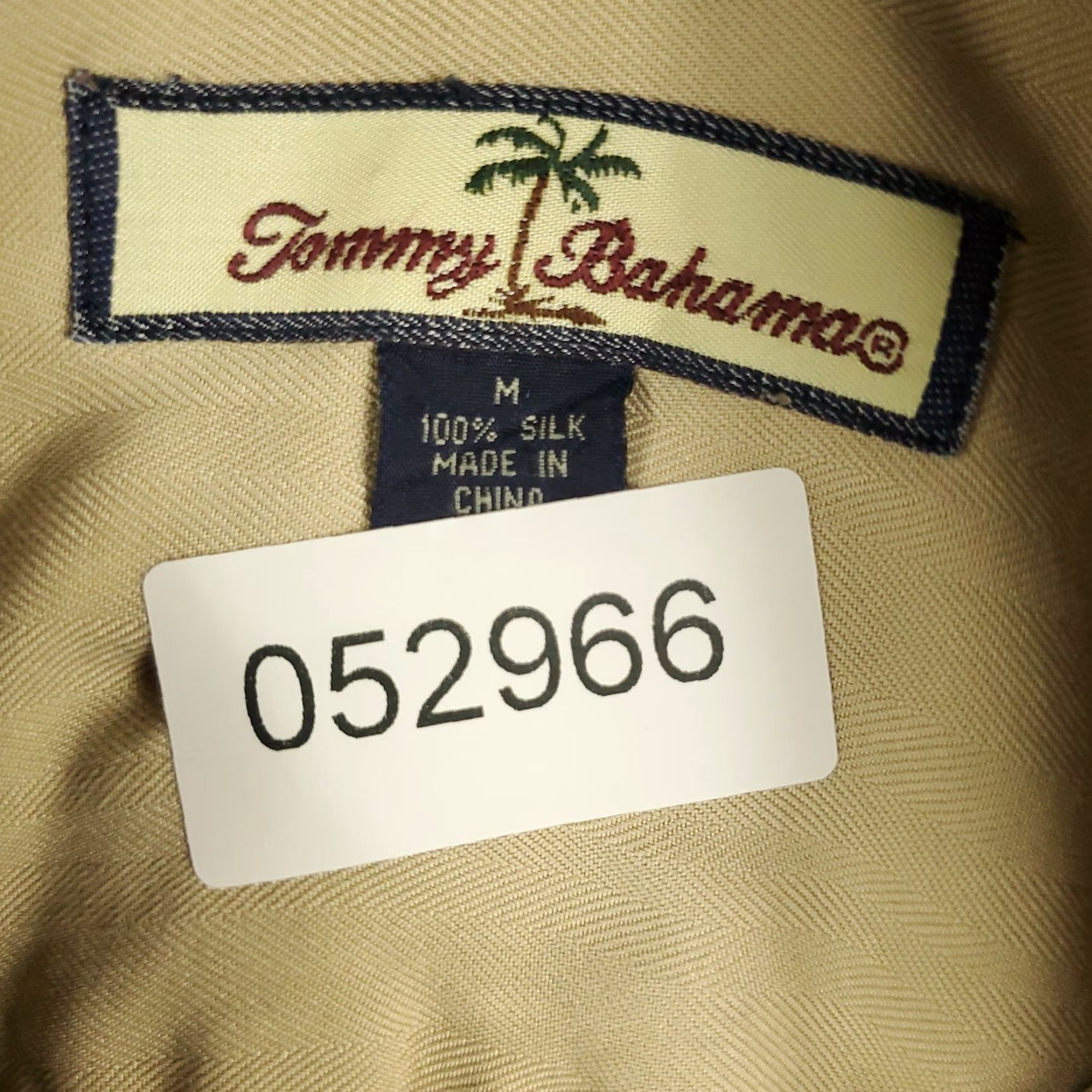 Tommy Bahama Tommy Bahama Shirt Mens M Beige Hawaiian Button-Up Short Sleeve Silk Lounge Casual Size US M / EU 48-50 / 2 - 7 Thumbnail