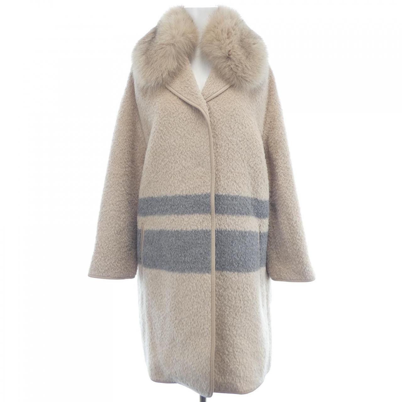 Max Mara Max Mara Max Mara STUDIO Wool Coat Textile Outerwear DUTY FREE for USA Size ONE SIZE - 1 Thumbnail