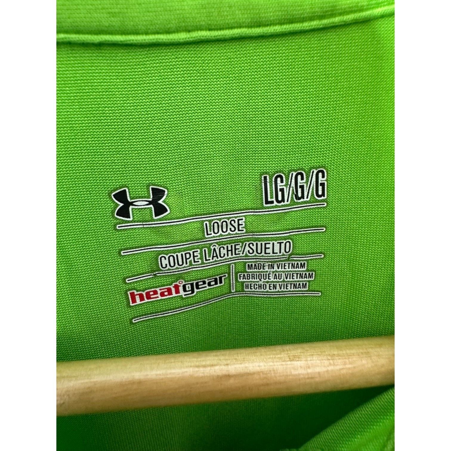 Under Armour Under Armour Loose Fit Heat Gear Bright Green Polo Shirt Size US L / EU 52-54 / 3 - 3 Thumbnail
