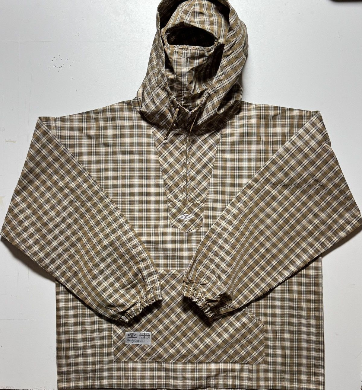 Umbro x Slam Jam - OG Anorak / Masked Hood Shirt Beige Plaid