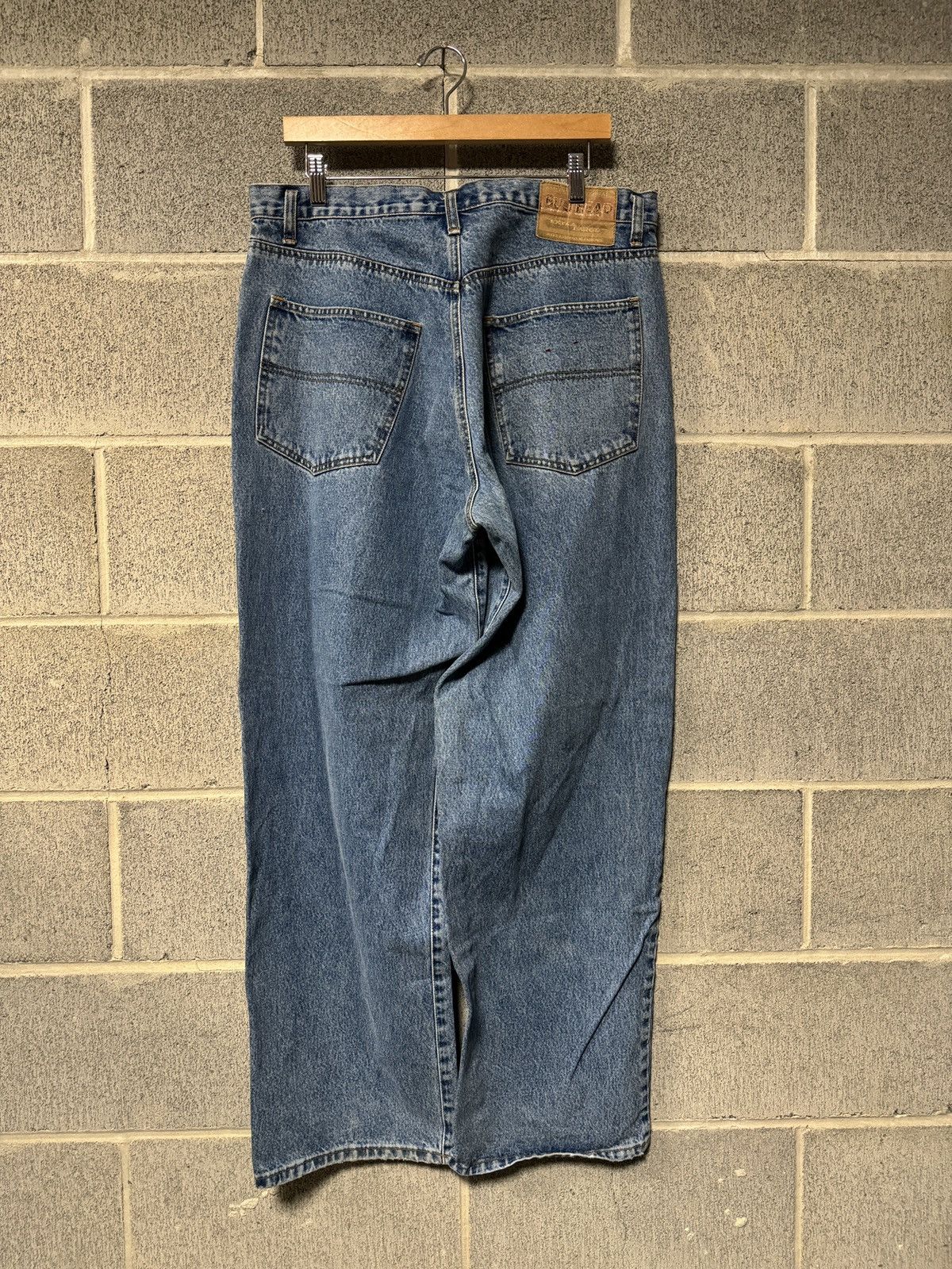 Image of Jnco x Vintage Y2K Baggy Light Blue Bullhead Denim Skater Jeans 34, Men's