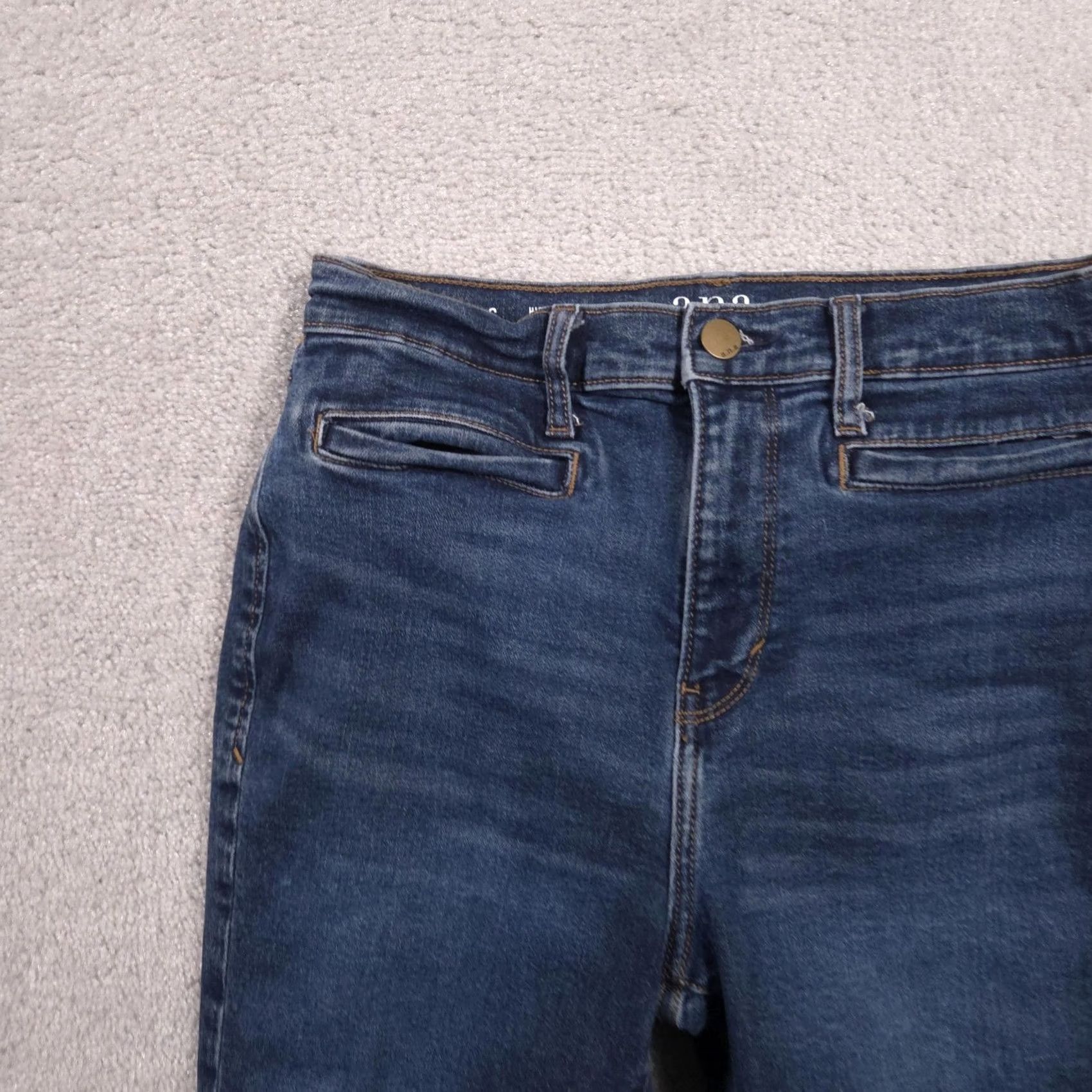 Vintage a.n.a A New Approach Jeans Womens 6 Blue High Rise Crop Skinny Stretch Denim Size 28" / US 6 / IT 42 - 4 Thumbnail